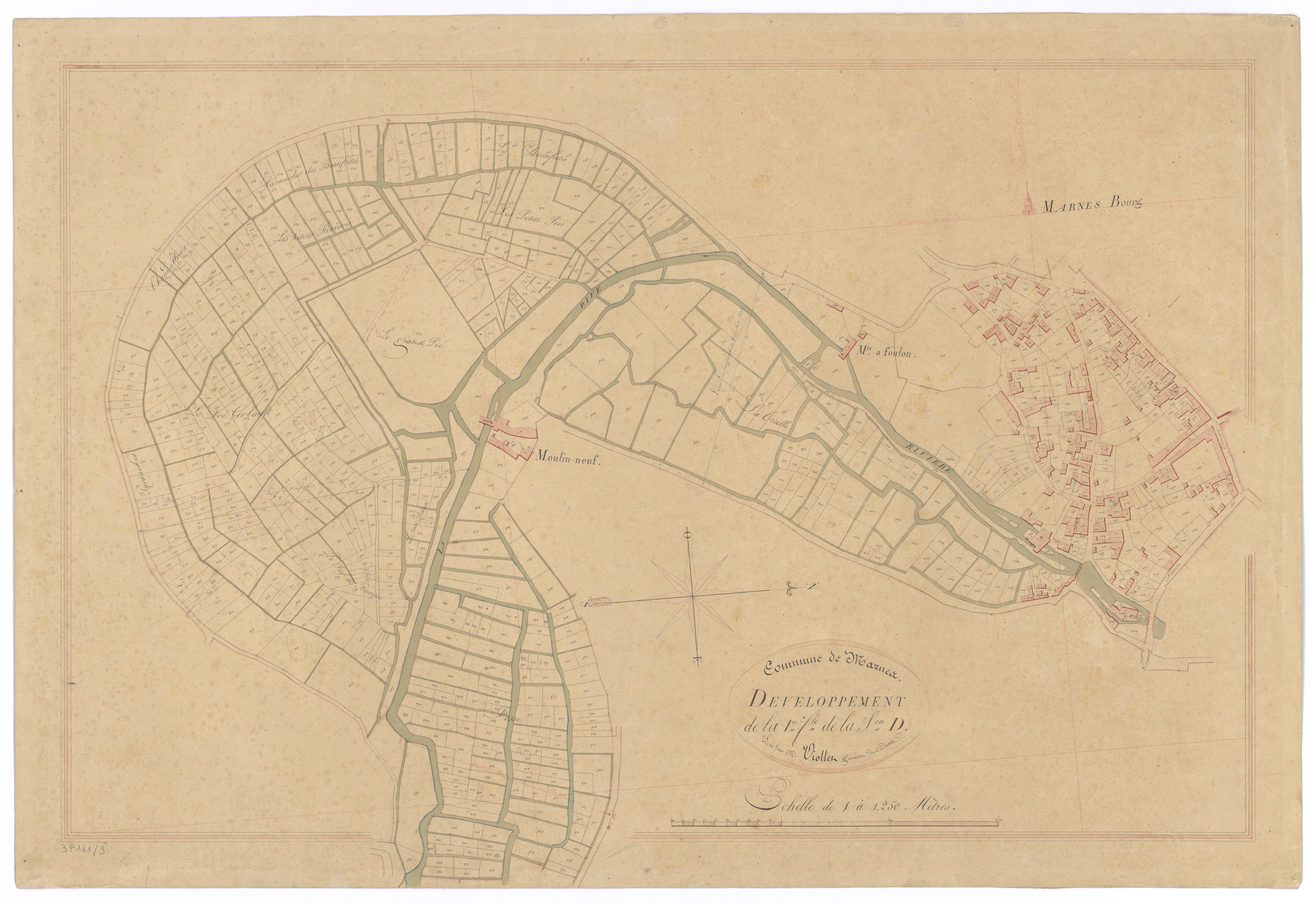 Marnes - FRAD079_CADASTRE_NAPOLEONIEN Développement de la section D1 