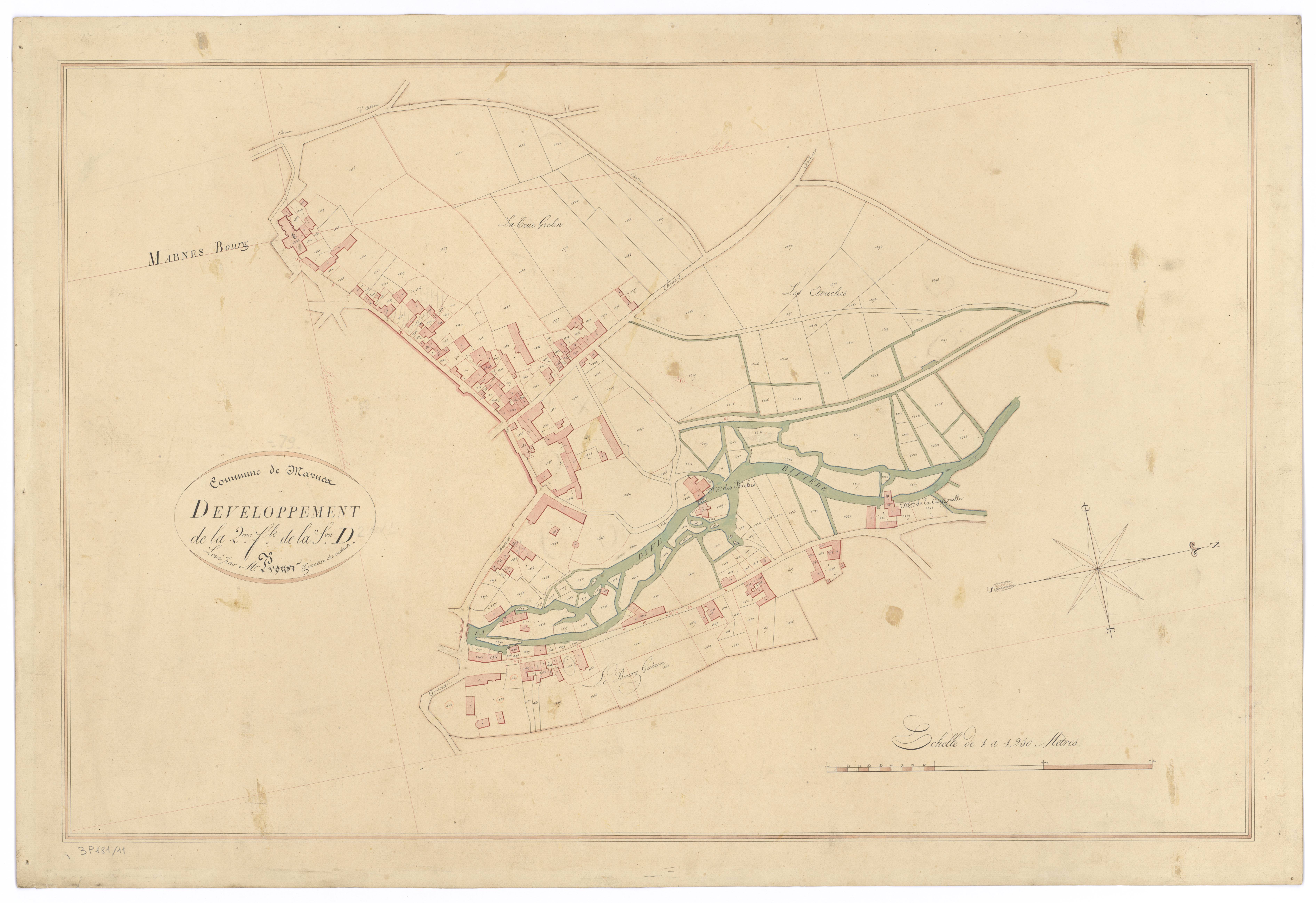 Marnes - FRAD079_CADASTRE_NAPOLEONIEN Développement de la section D2 