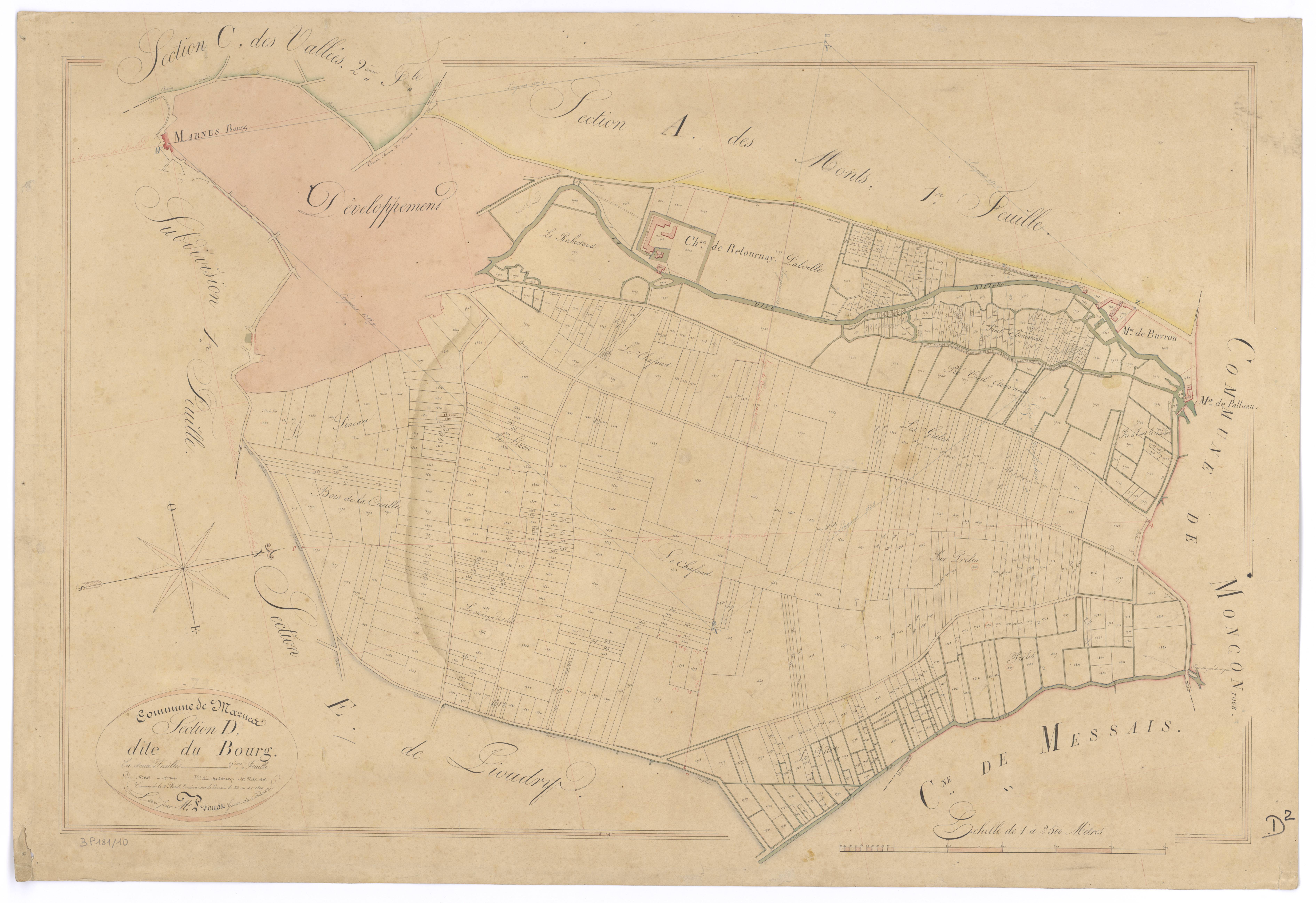 Marnes - FRAD079_CADASTRE_NAPOLEONIEN Section D2 dite du Bourg 
