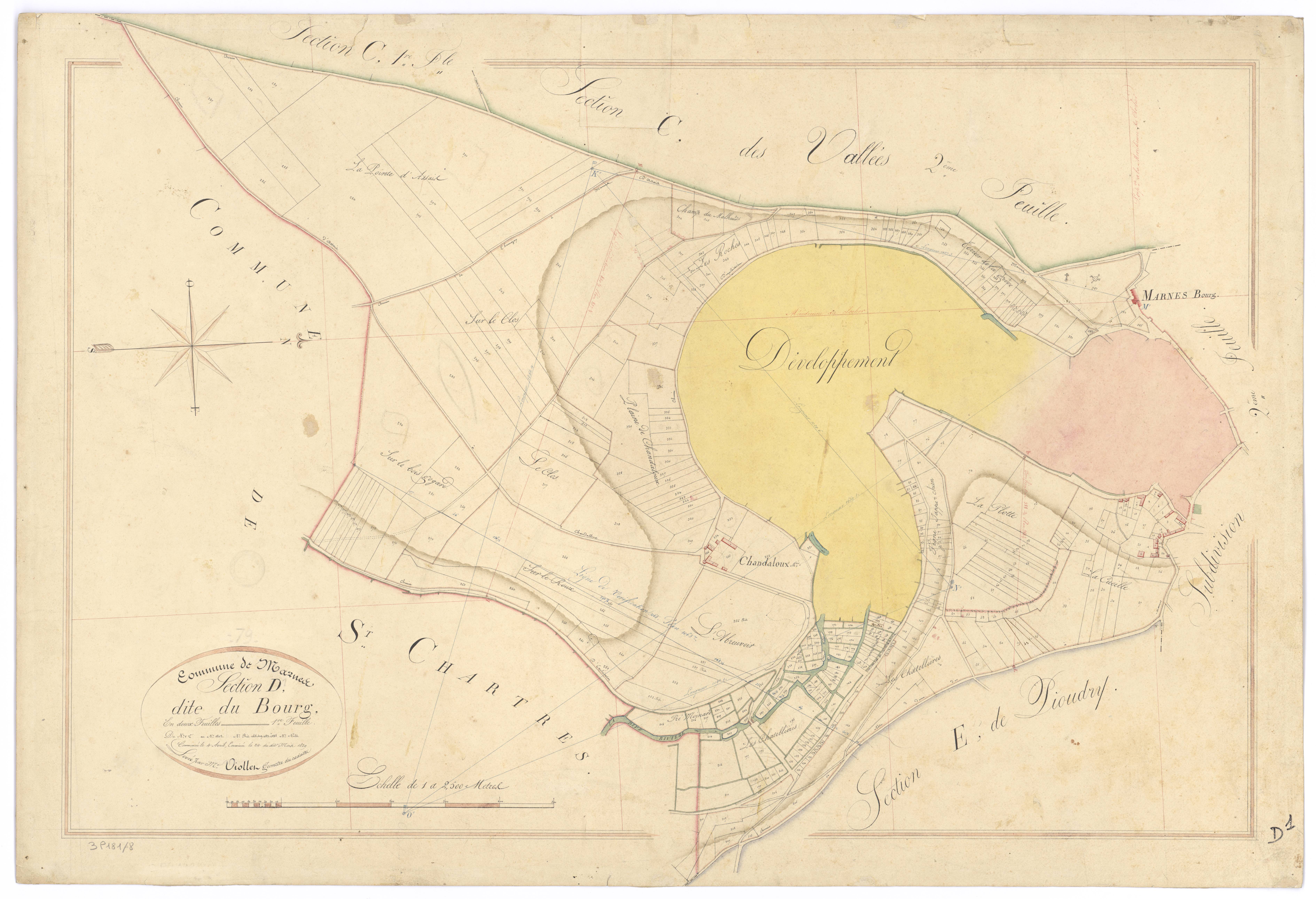 Marnes - FRAD079_CADASTRE_NAPOLEONIEN Section D1 dite du Bourg 