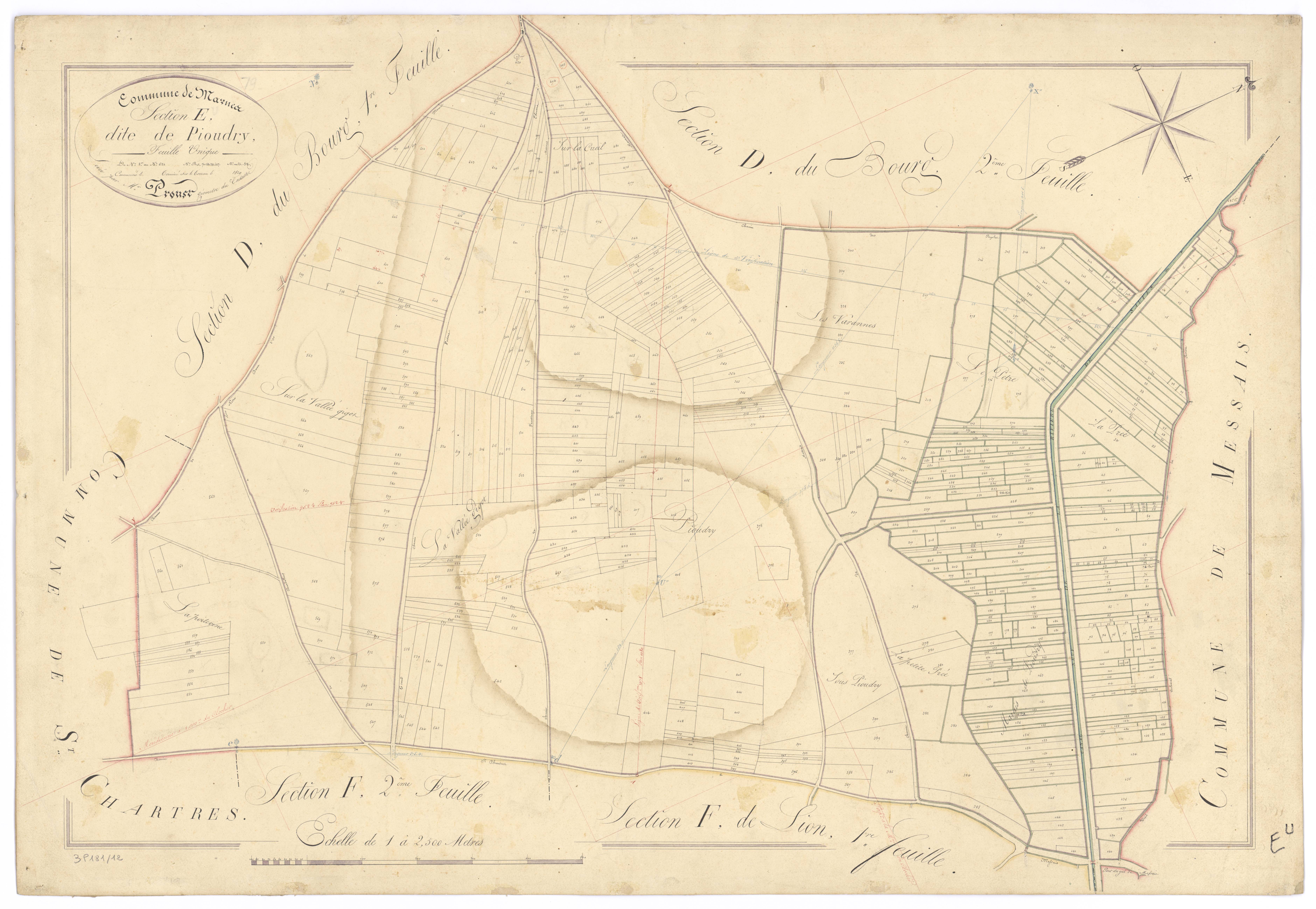 Marnes - FRAD079_CADASTRE_NAPOLEONIEN Section E dite de Pioudry 