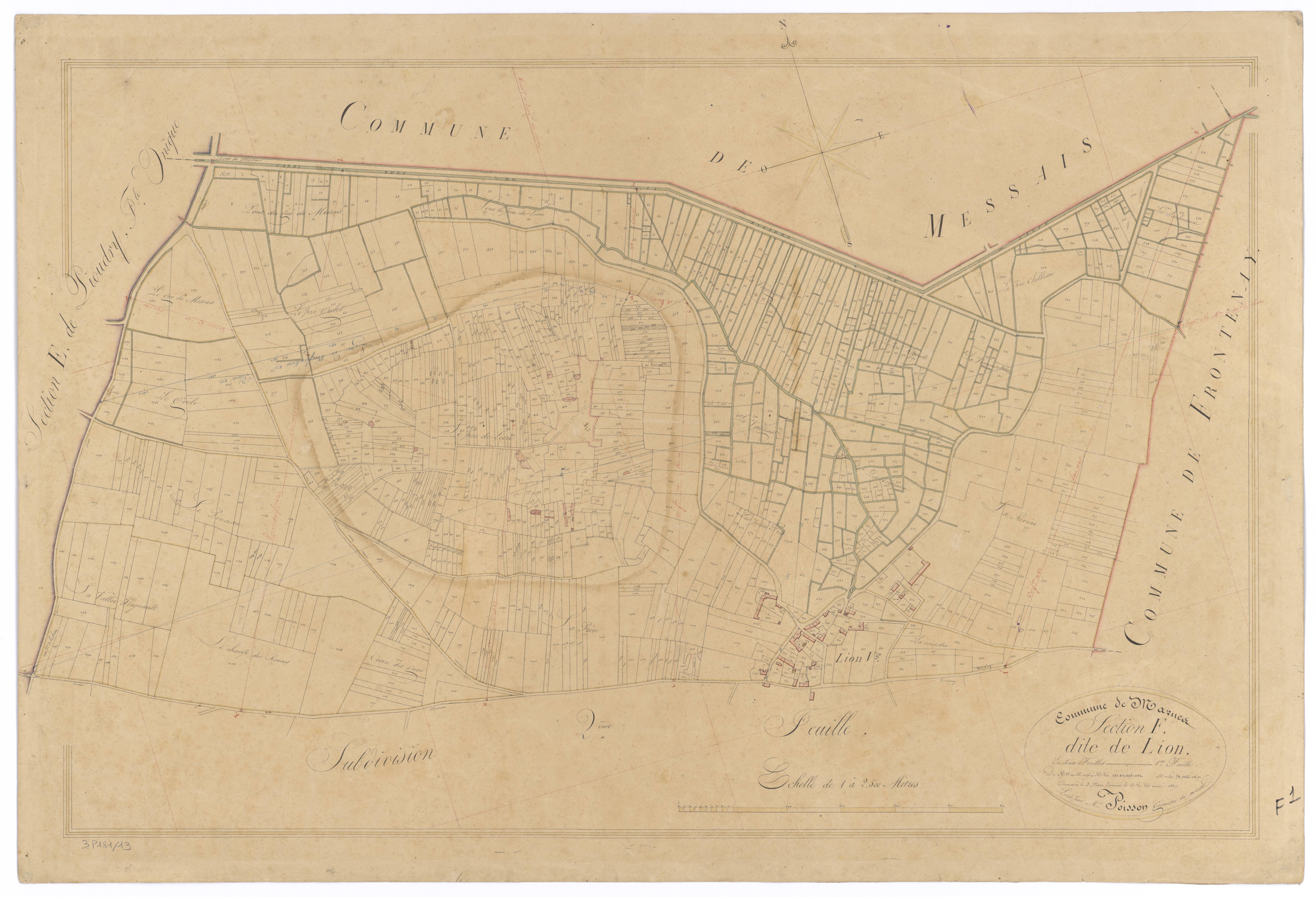 Marnes - FRAD079_CADASTRE_NAPOLEONIEN Section F1 dite de Lion 
