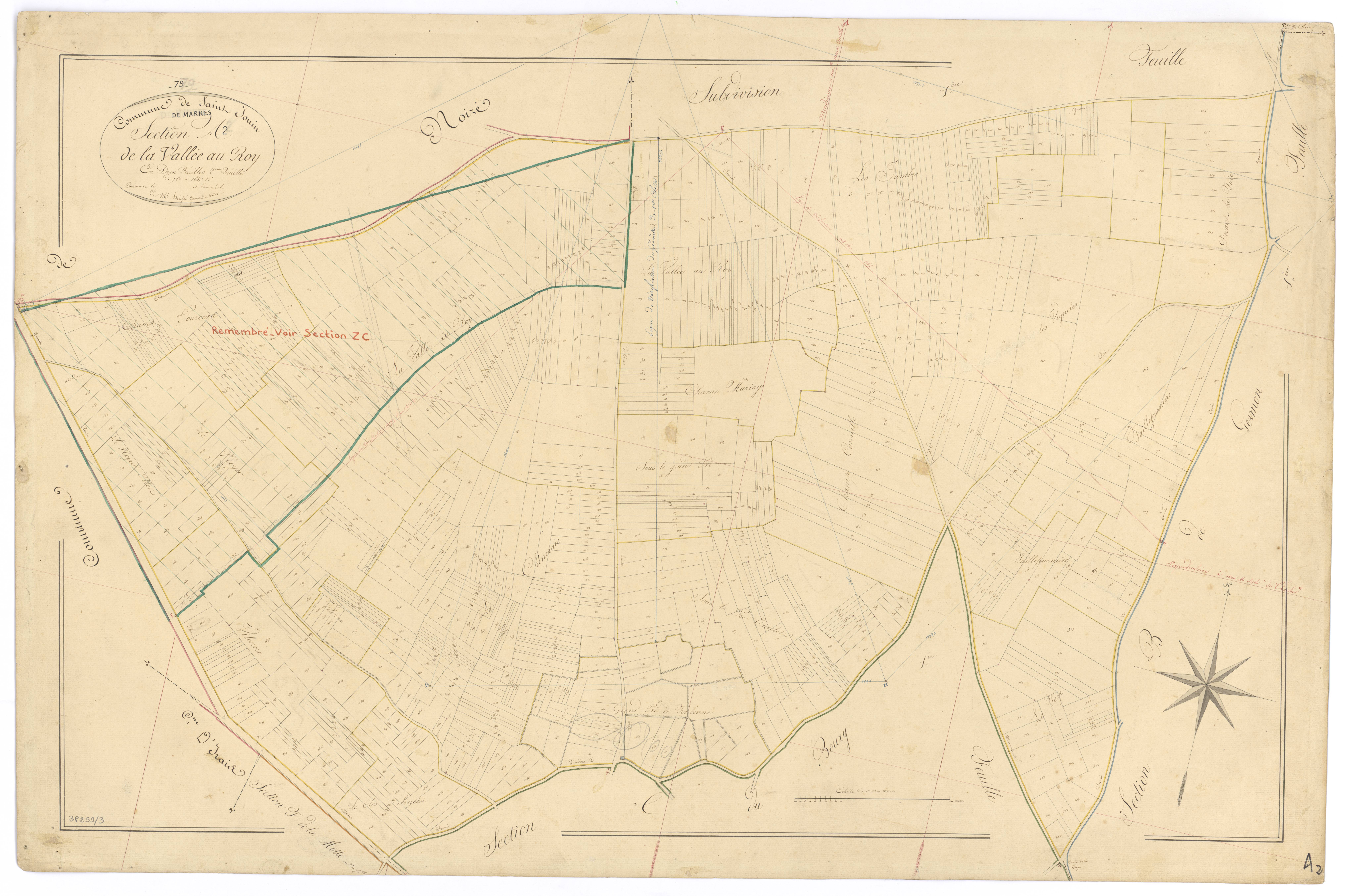 Marnes - FRAD079_CADASTRE_NAPOLEONIEN Section A2 dite de la Vallée au Roy 