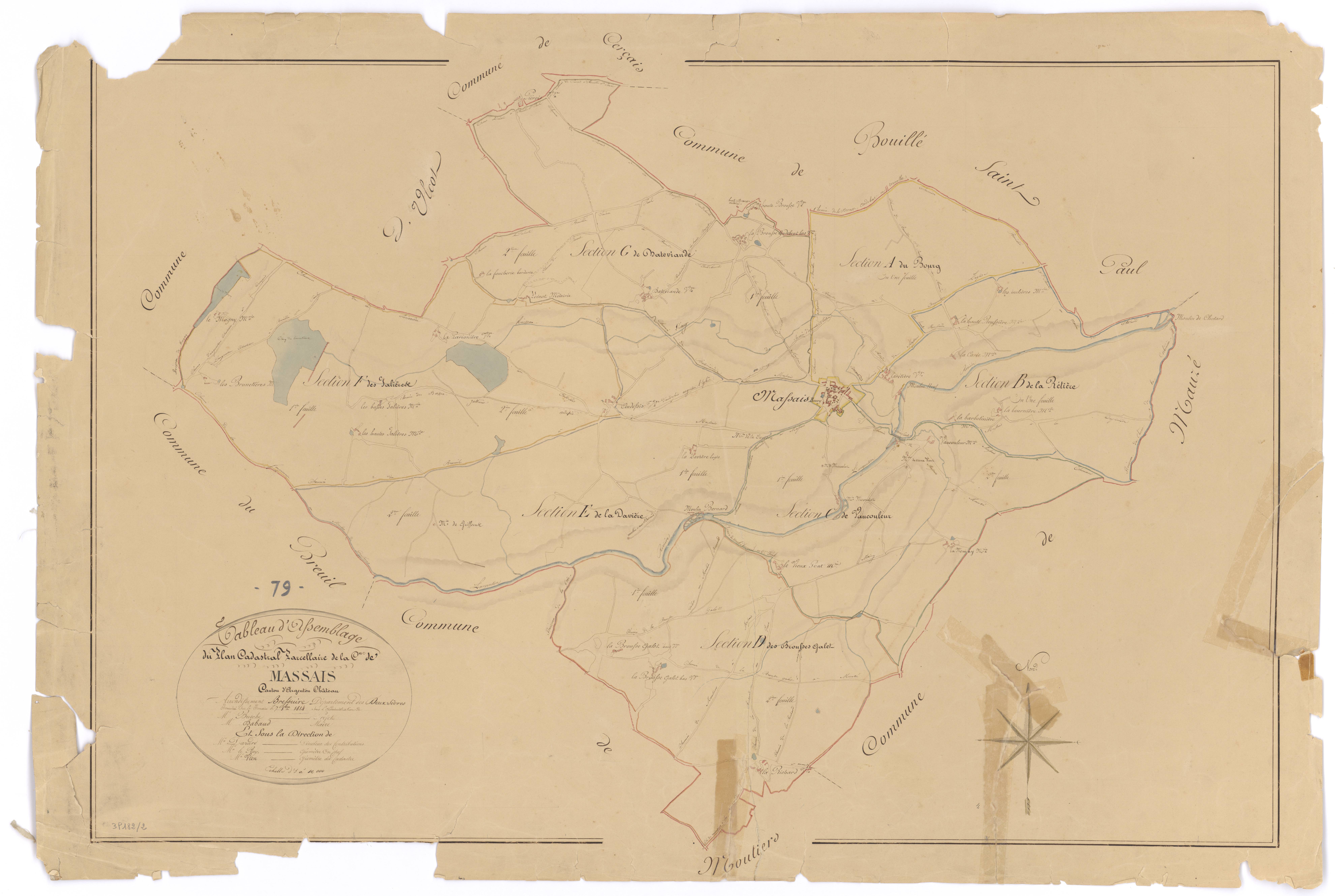 Massais - FRAD079_CADASTRE_NAPOLEONIEN Tableau d'assemblage 