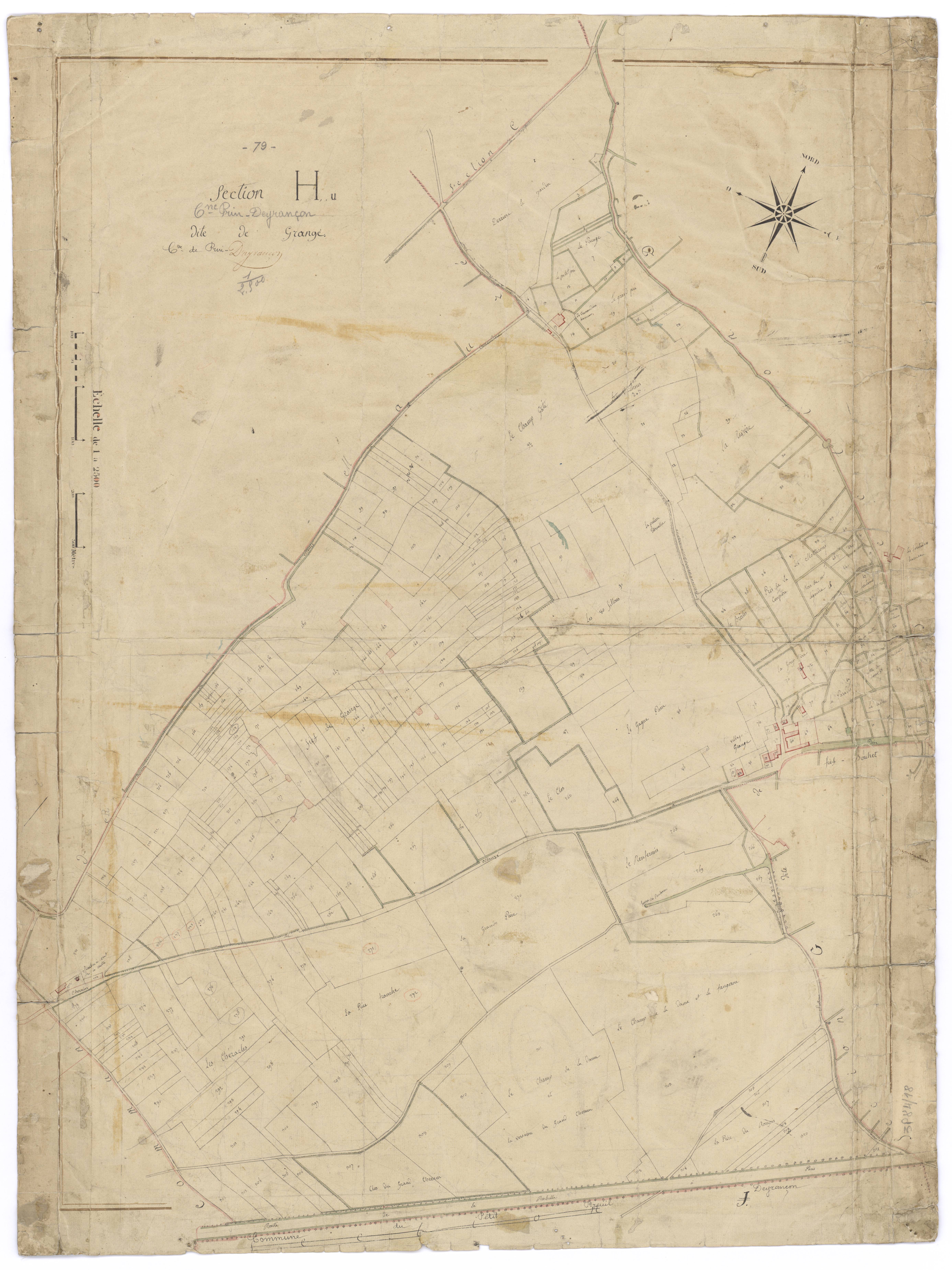 Mauzé-sur-le-Mignon - FRAD079_CADASTRE_NAPOLEONIEN Section H dite de Grangé