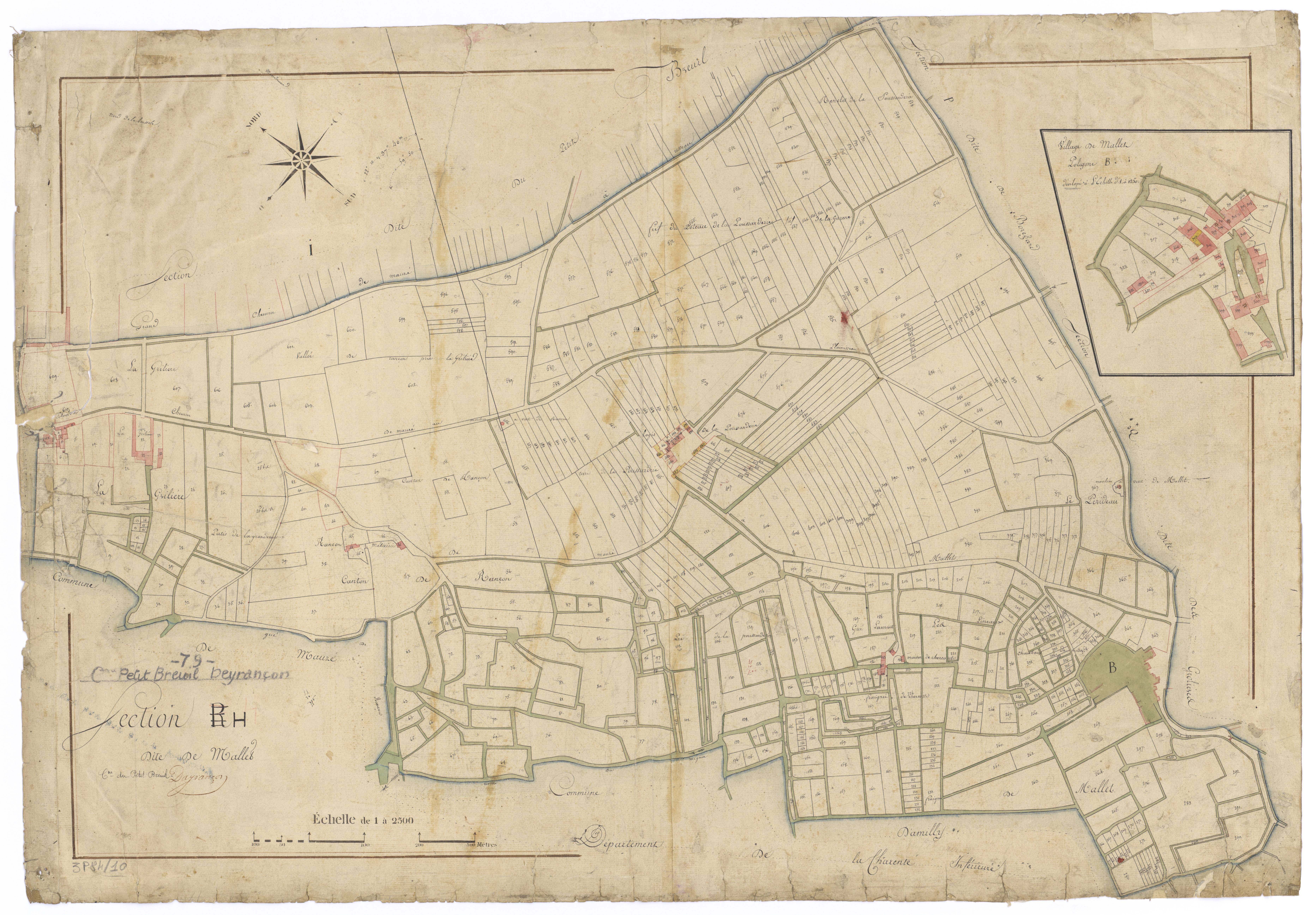 Mauzé-sur-le-Mignon - FRAD079_CADASTRE_NAPOLEONIEN Section H dite de Malles