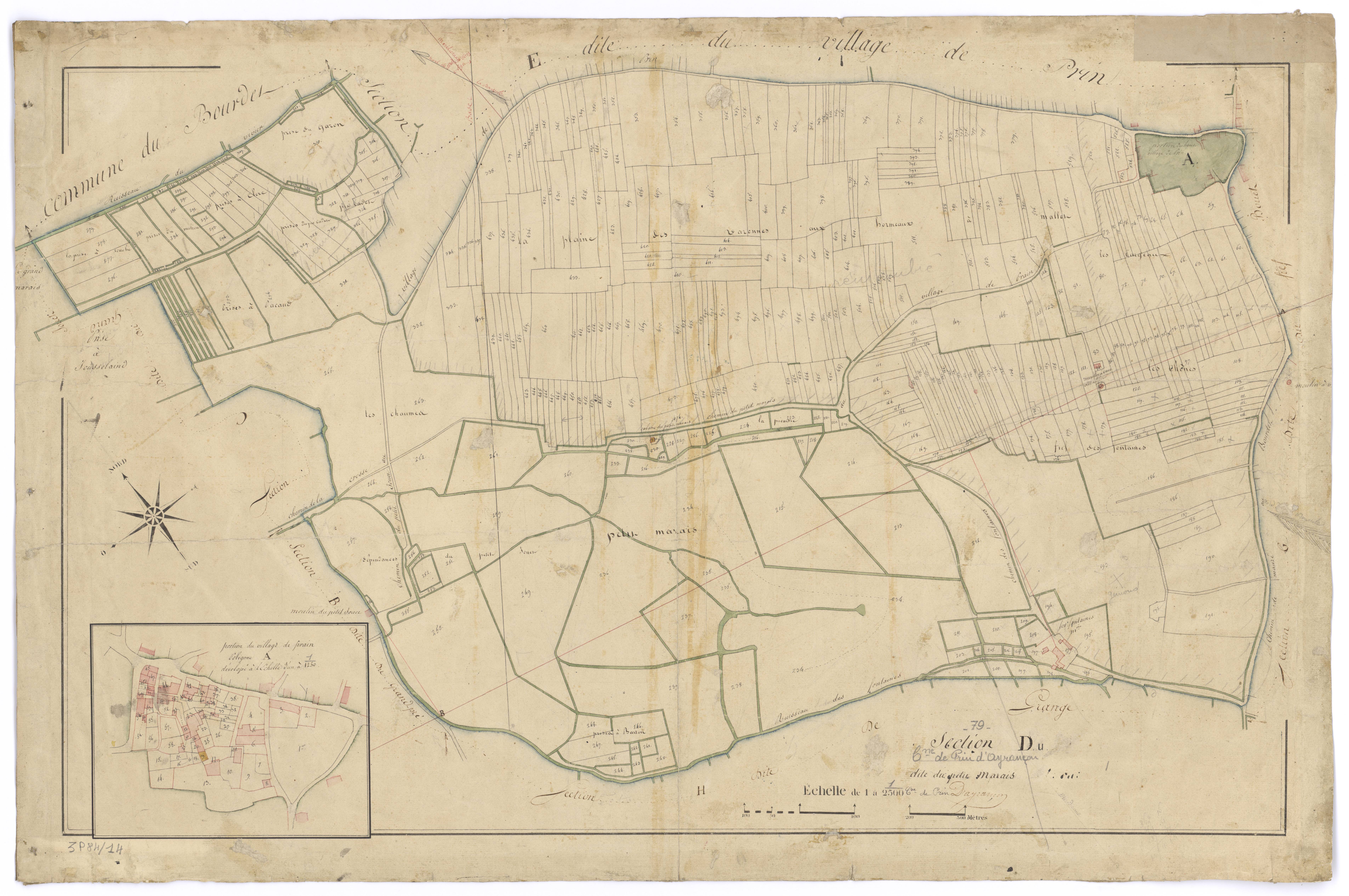 Mauzé-sur-le-Mignon - FRAD079_CADASTRE_NAPOLEONIEN Section D dite du Petit Marais