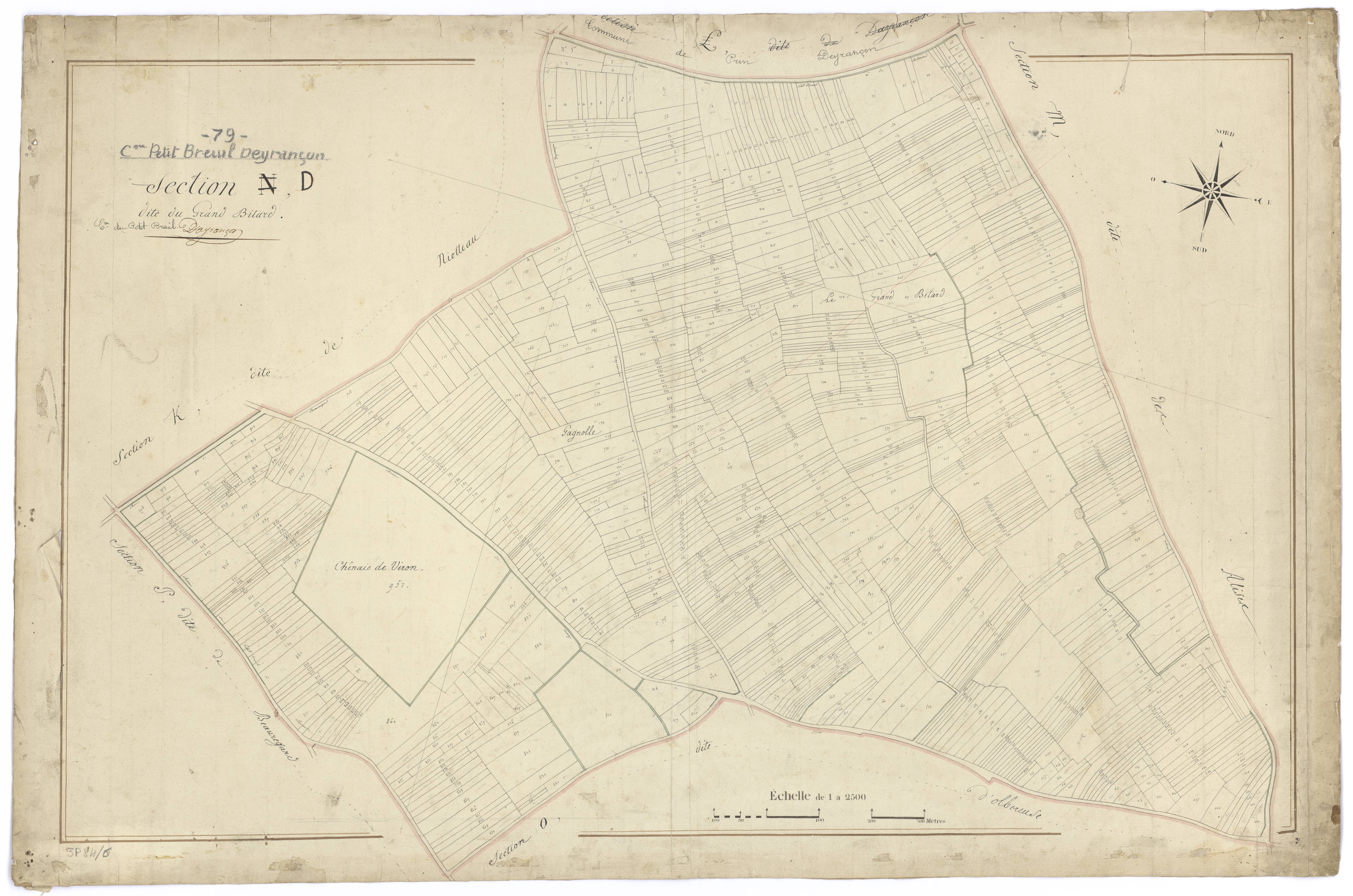 Mauzé-sur-le-Mignon - FRAD079_CADASTRE_NAPOLEONIEN Section D dite du Grand Bitard