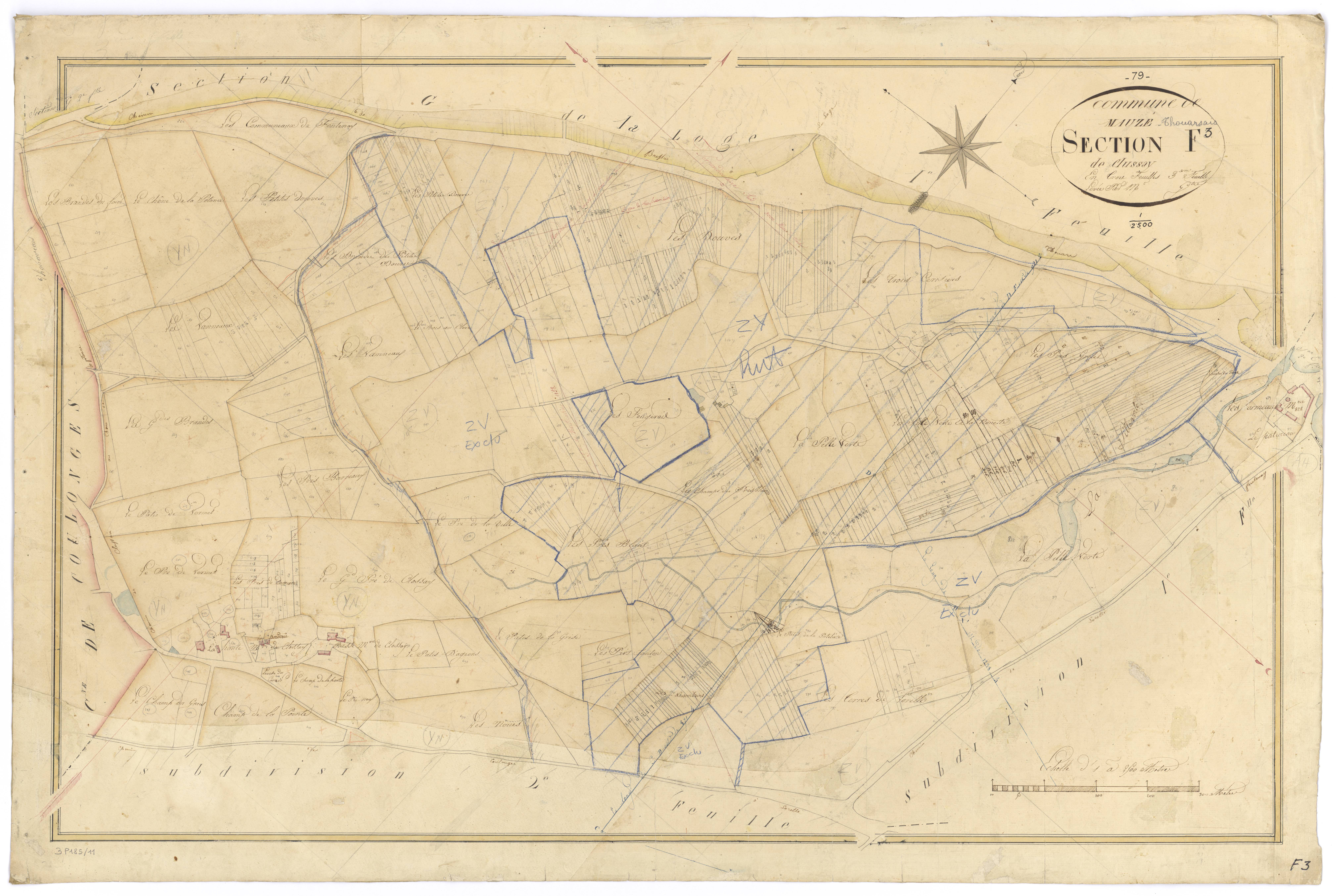 Mauzé-Thouarsais - FRAD079_CADASTRE_NAPOLEONIEN Section F3 dite de Clussais 