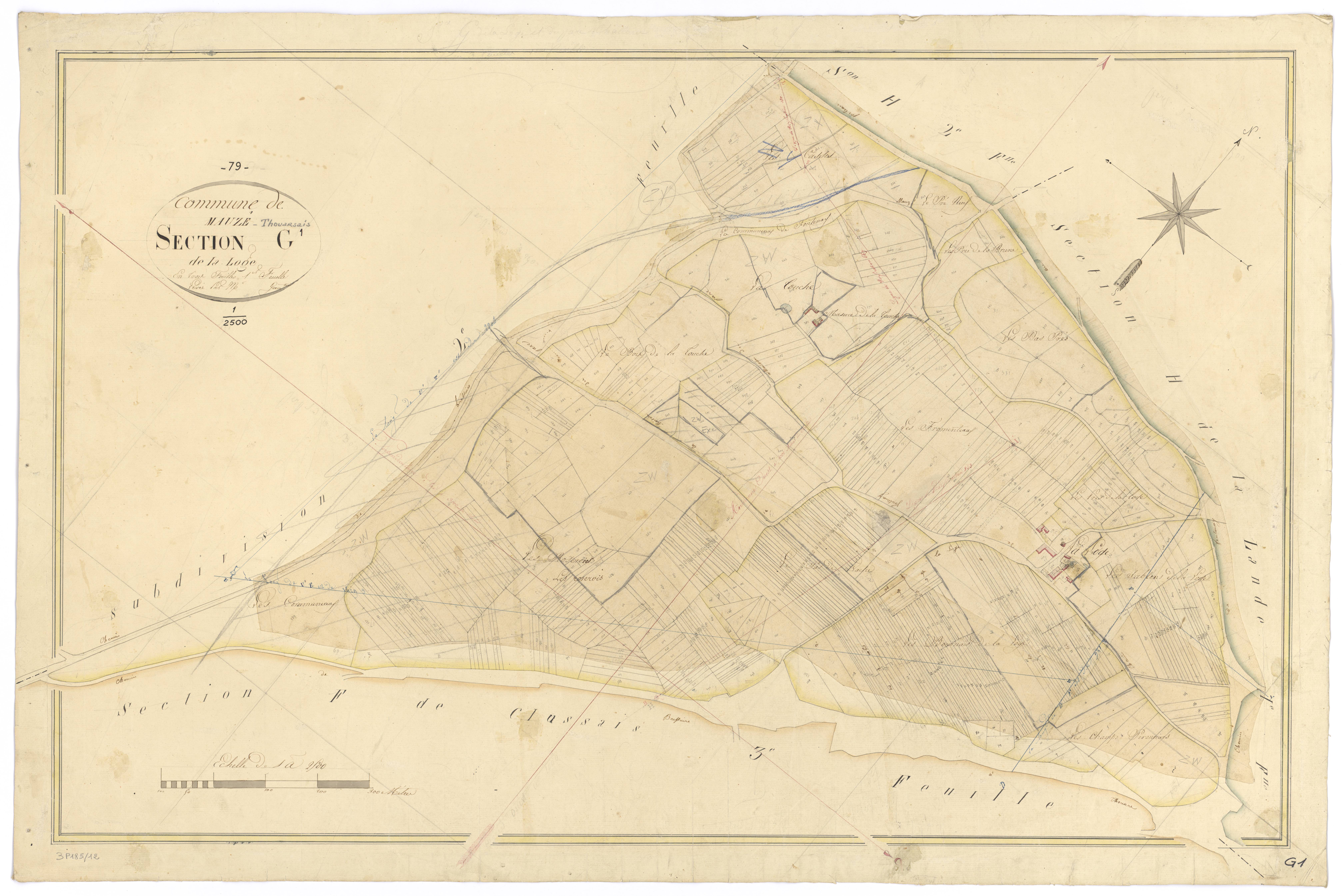 Mauzé-Thouarsais - FRAD079_CADASTRE_NAPOLEONIEN Section G1 dite de la Loge 