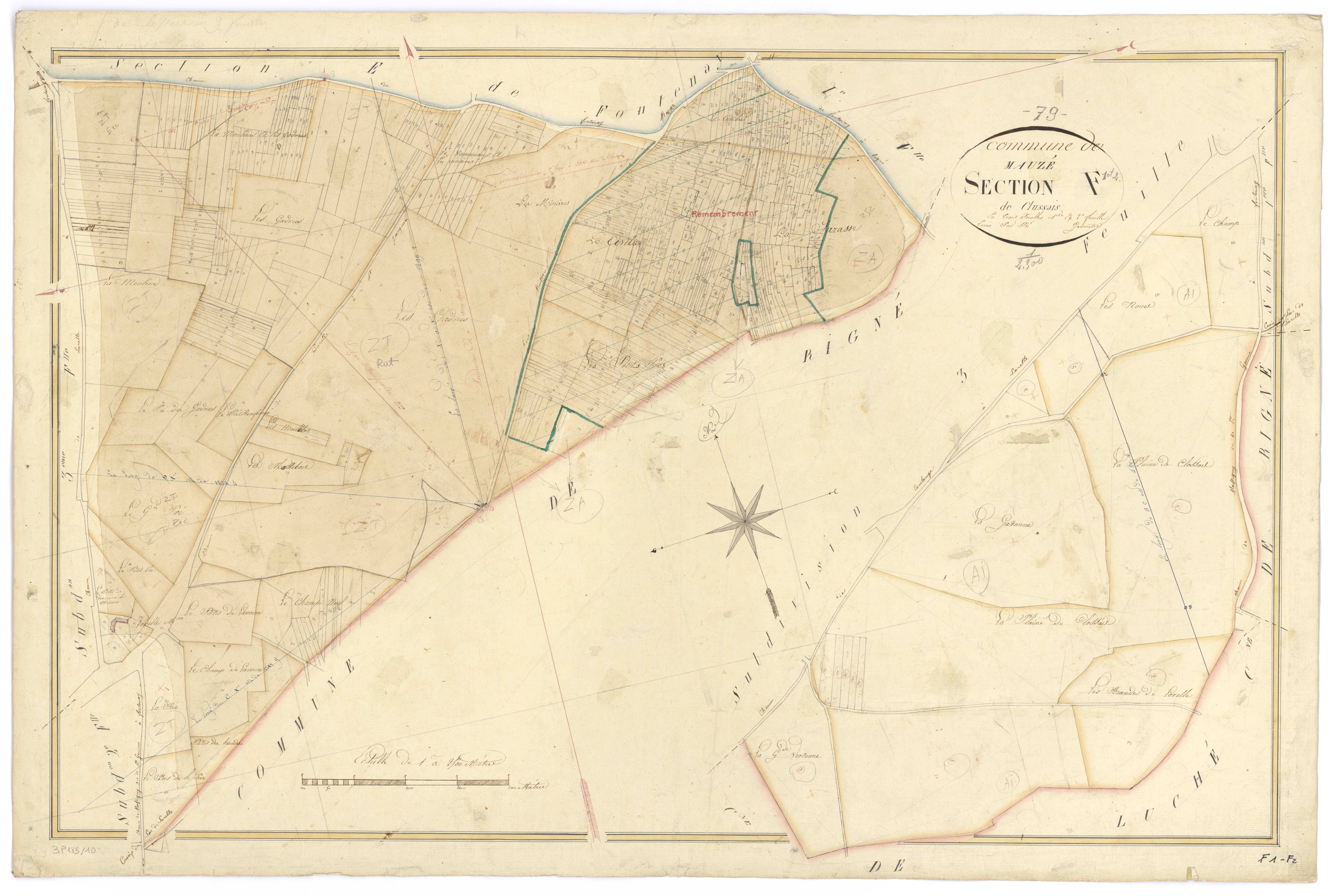 Mauzé-Thouarsais - FRAD079_CADASTRE_NAPOLEONIEN Sections F1 et F2 dites de Clussais 