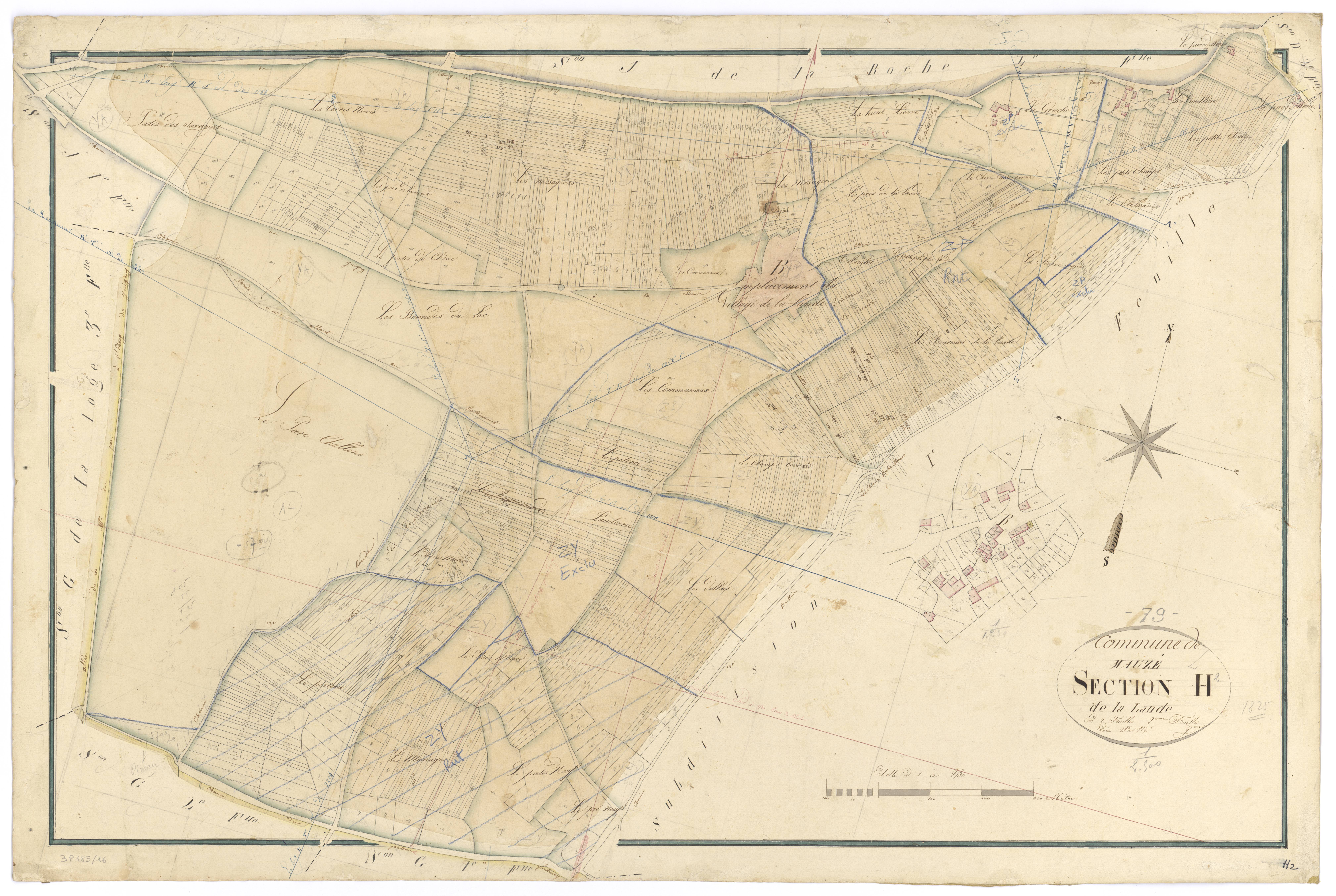 Mauzé-Thouarsais - FRAD079_CADASTRE_NAPOLEONIEN Section H2 dite de la Lande 
