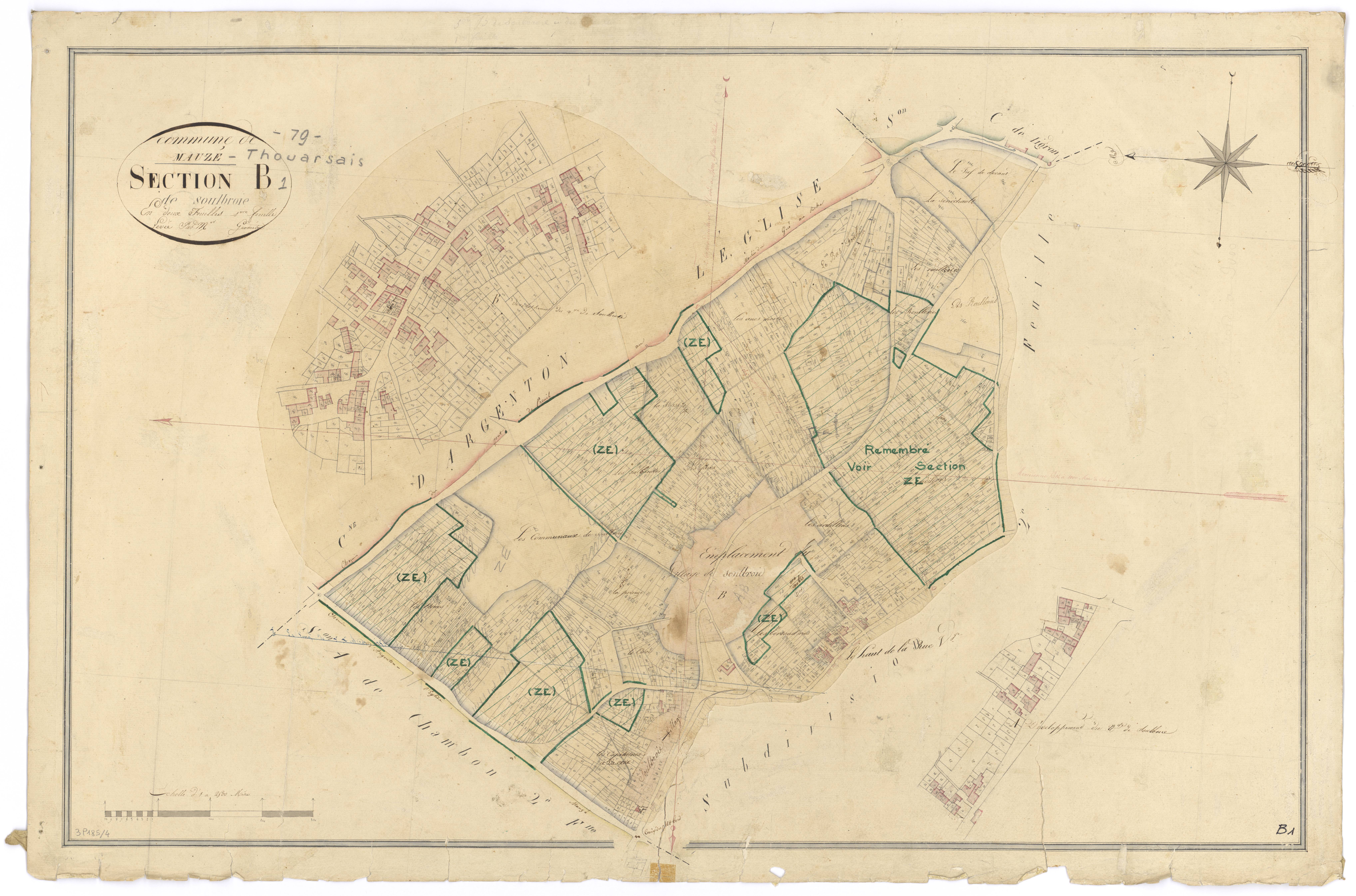 Mauzé-Thouarsais - FRAD079_CADASTRE_NAPOLEONIEN Section B1 dite de Soulbroie 