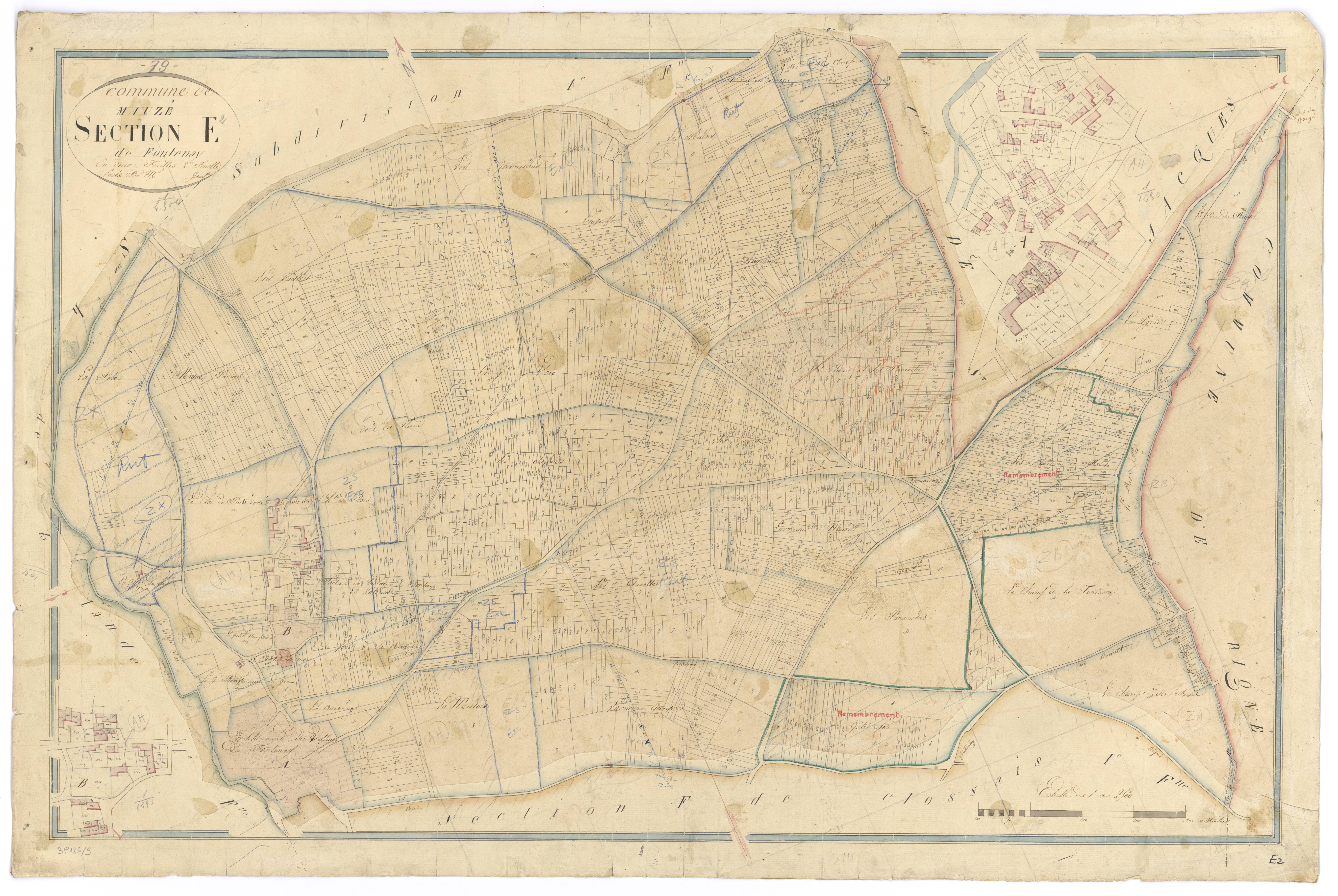 Mauzé-Thouarsais - FRAD079_CADASTRE_NAPOLEONIEN Section E2 dite de Fontenay 