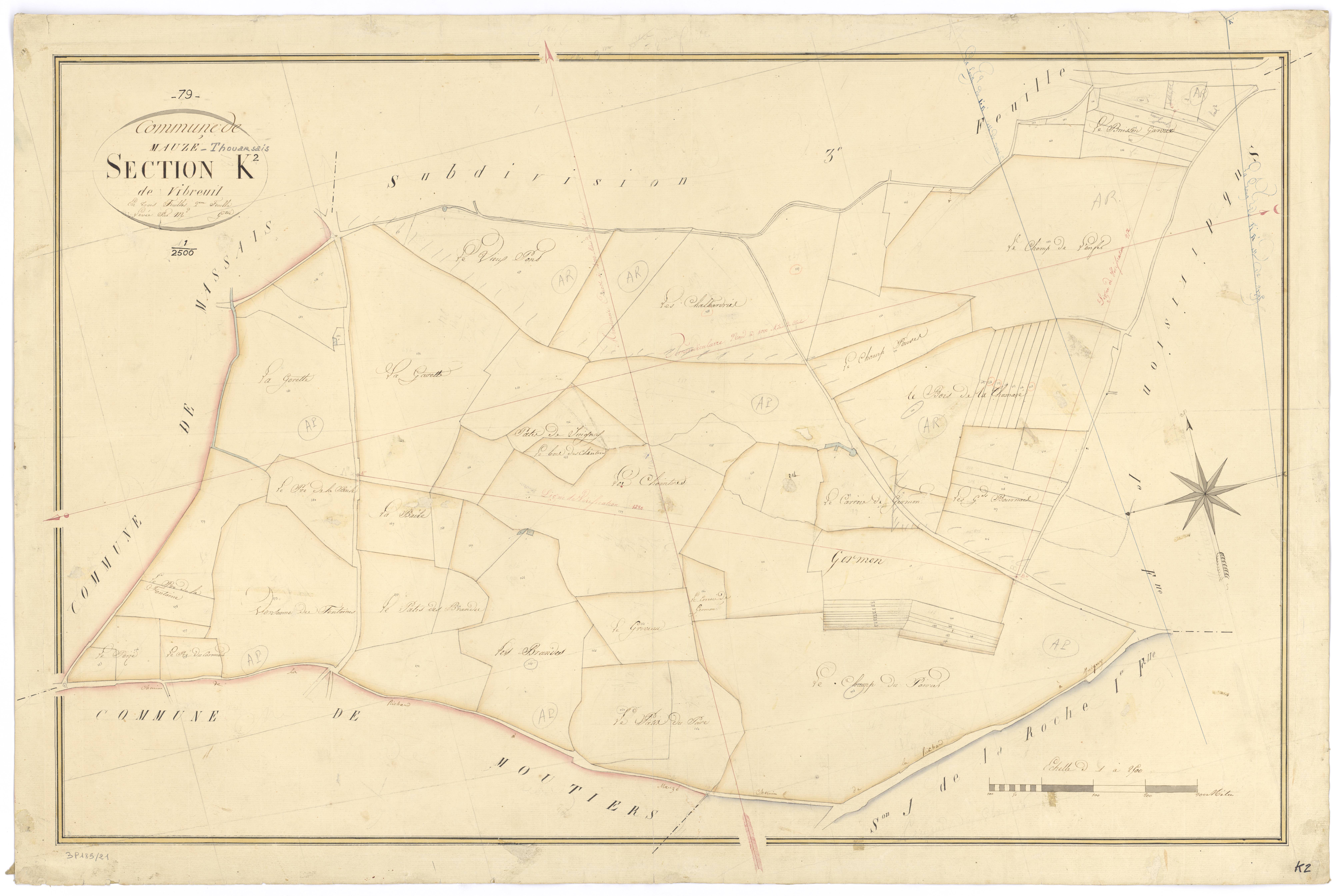 Mauzé-Thouarsais - FRAD079_CADASTRE_NAPOLEONIEN Section K2 dite de Vibreuil 