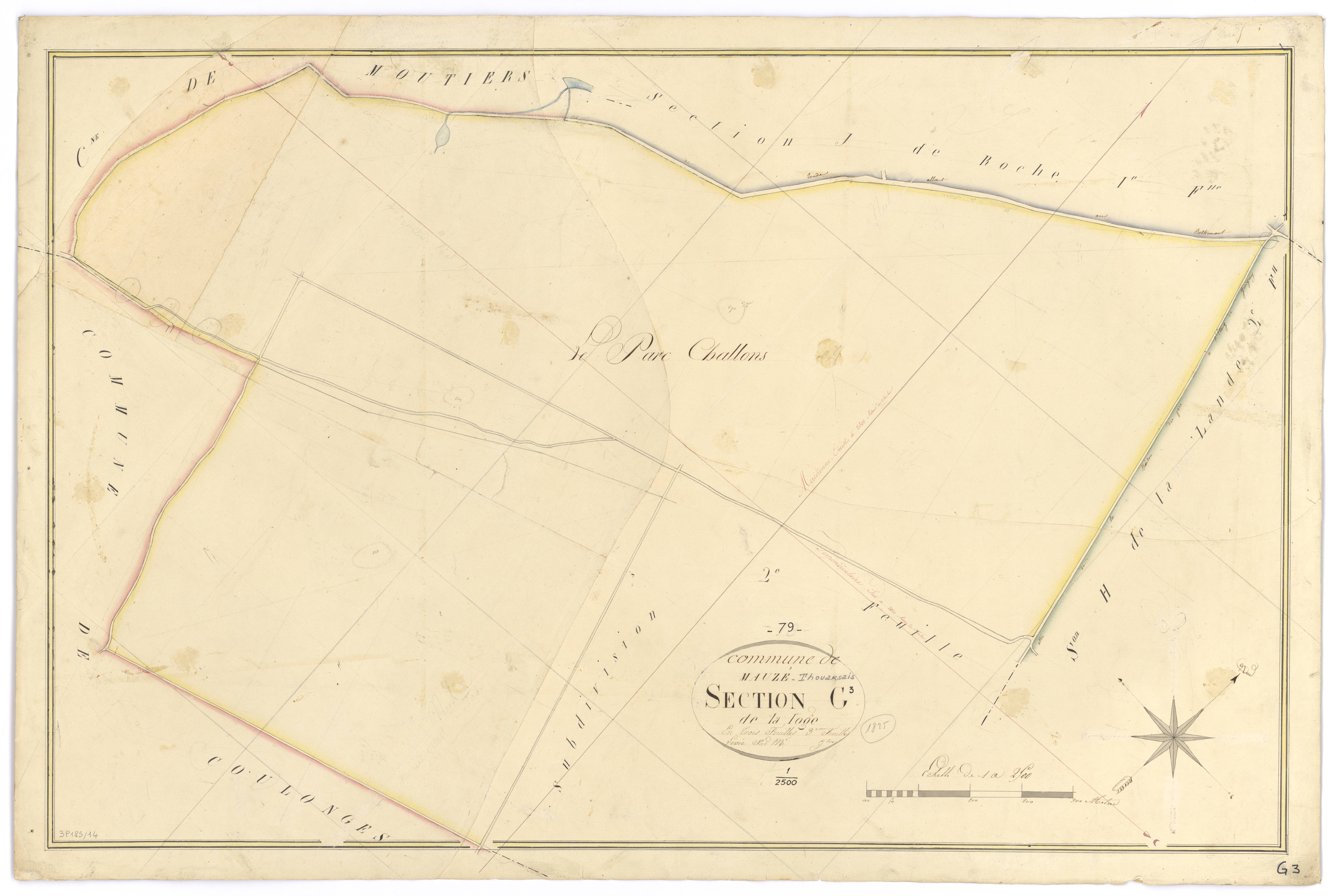 Mauzé-Thouarsais - FRAD079_CADASTRE_NAPOLEONIEN Section G3 dite de la Loge 