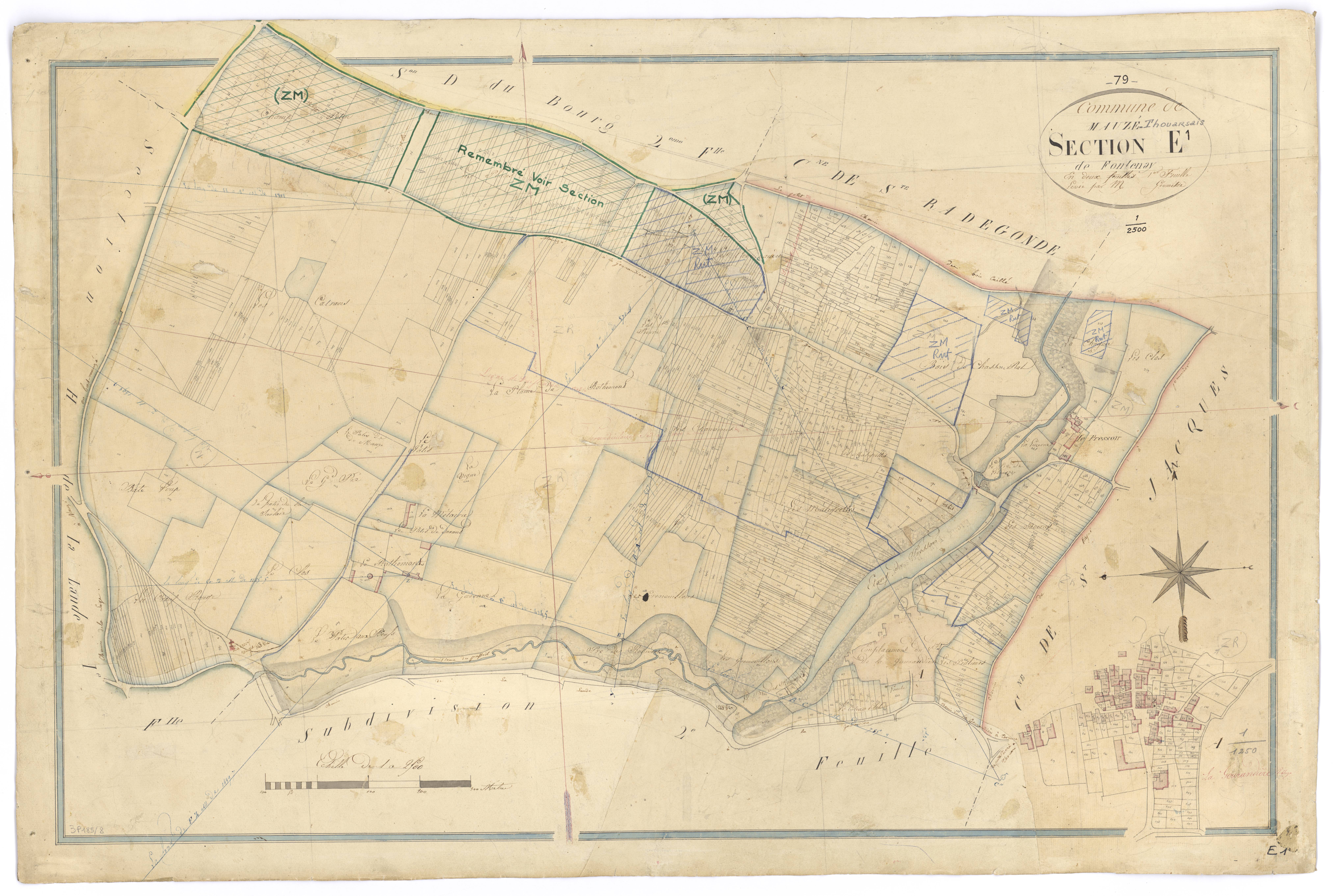 Mauzé-Thouarsais - FRAD079_CADASTRE_NAPOLEONIEN Section E1 dite de Fontenay 