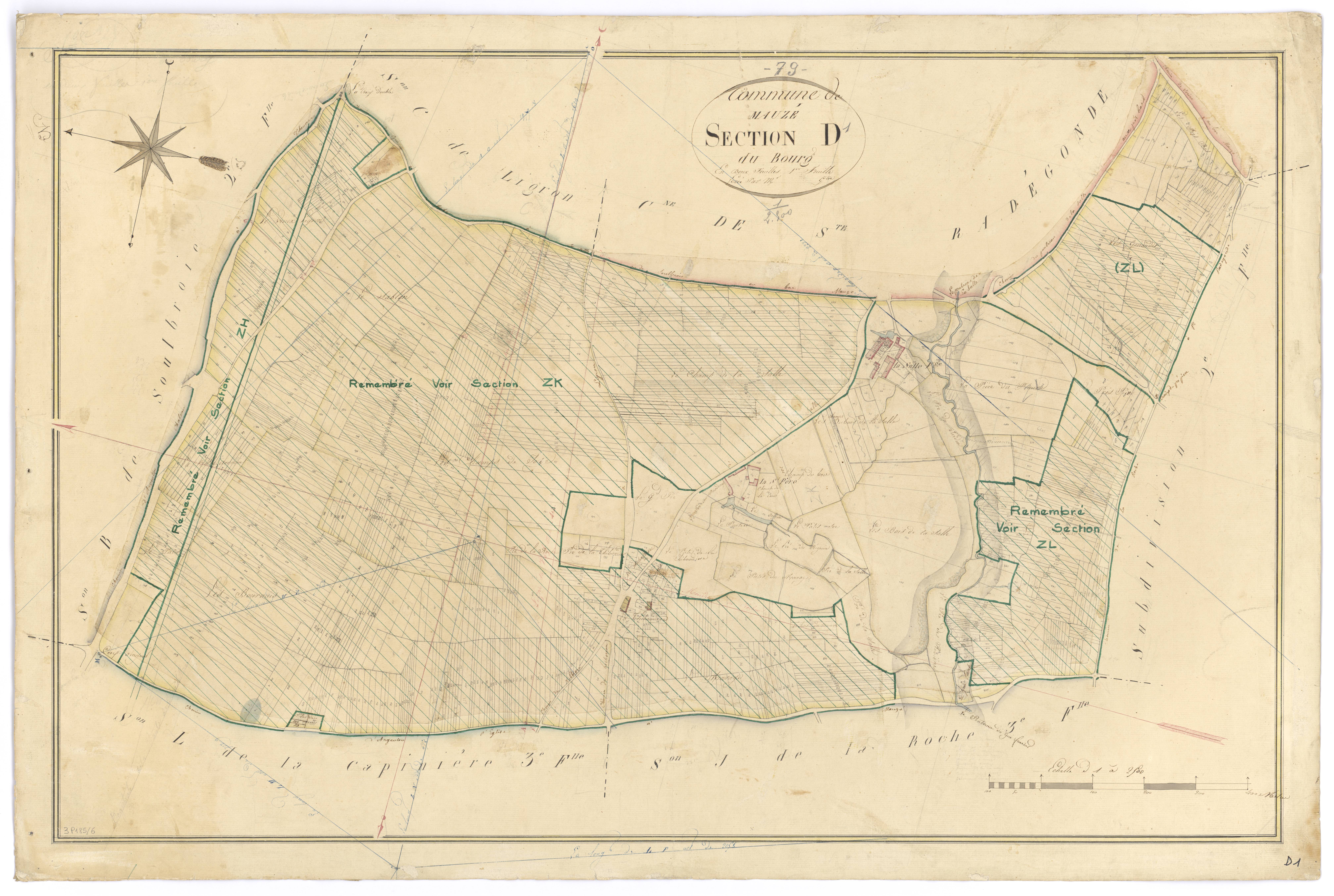 Mauzé-Thouarsais - FRAD079_CADASTRE_NAPOLEONIEN Section D1 dite du Bourg 