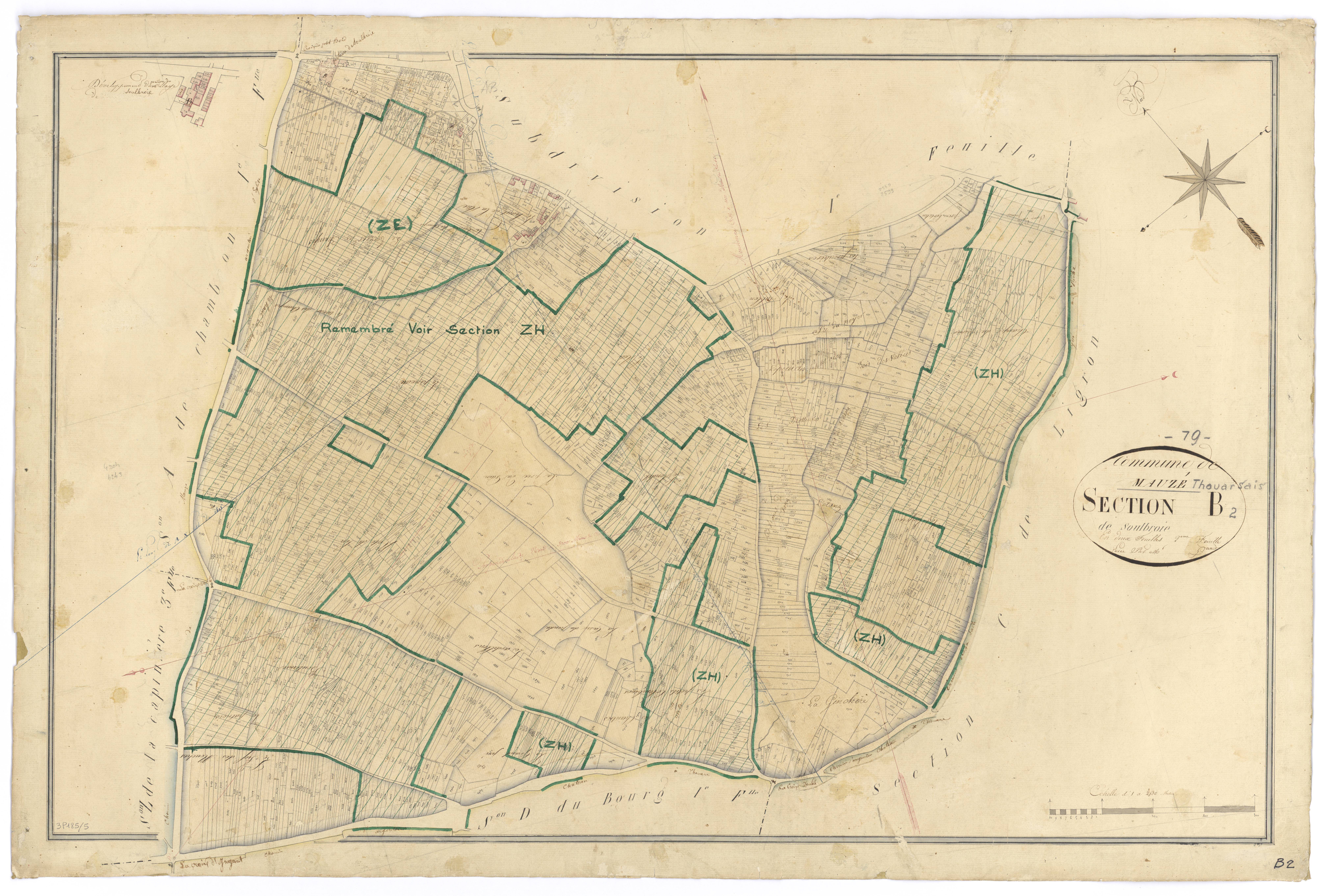 Mauzé-Thouarsais - FRAD079_CADASTRE_NAPOLEONIEN Section B2 dite de Soulbroie 