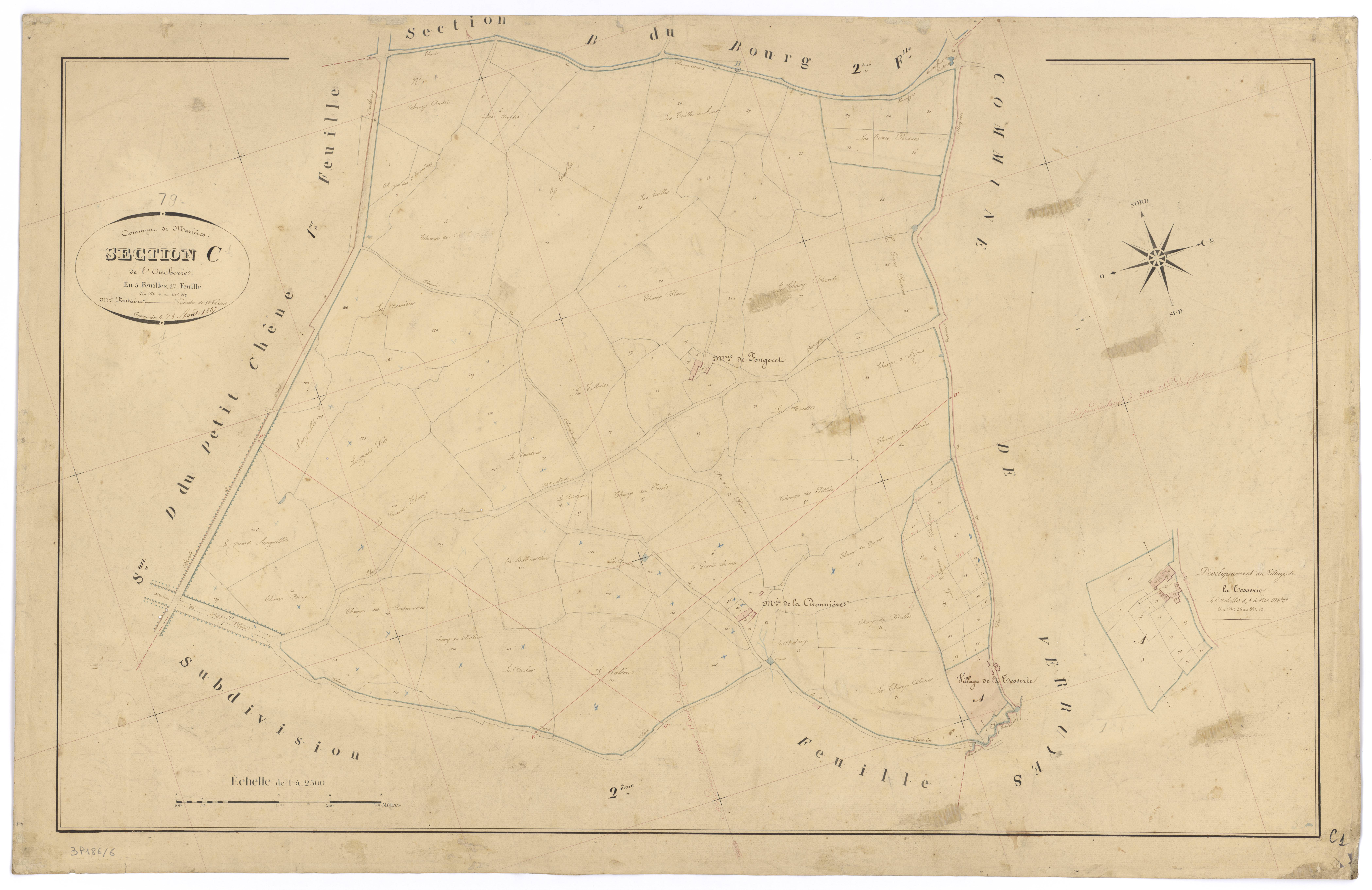 Mazières-en-Gâtine - FRAD079_CADASTRE_NAPOLEONIEN Section C1 dite de l'Oucherie