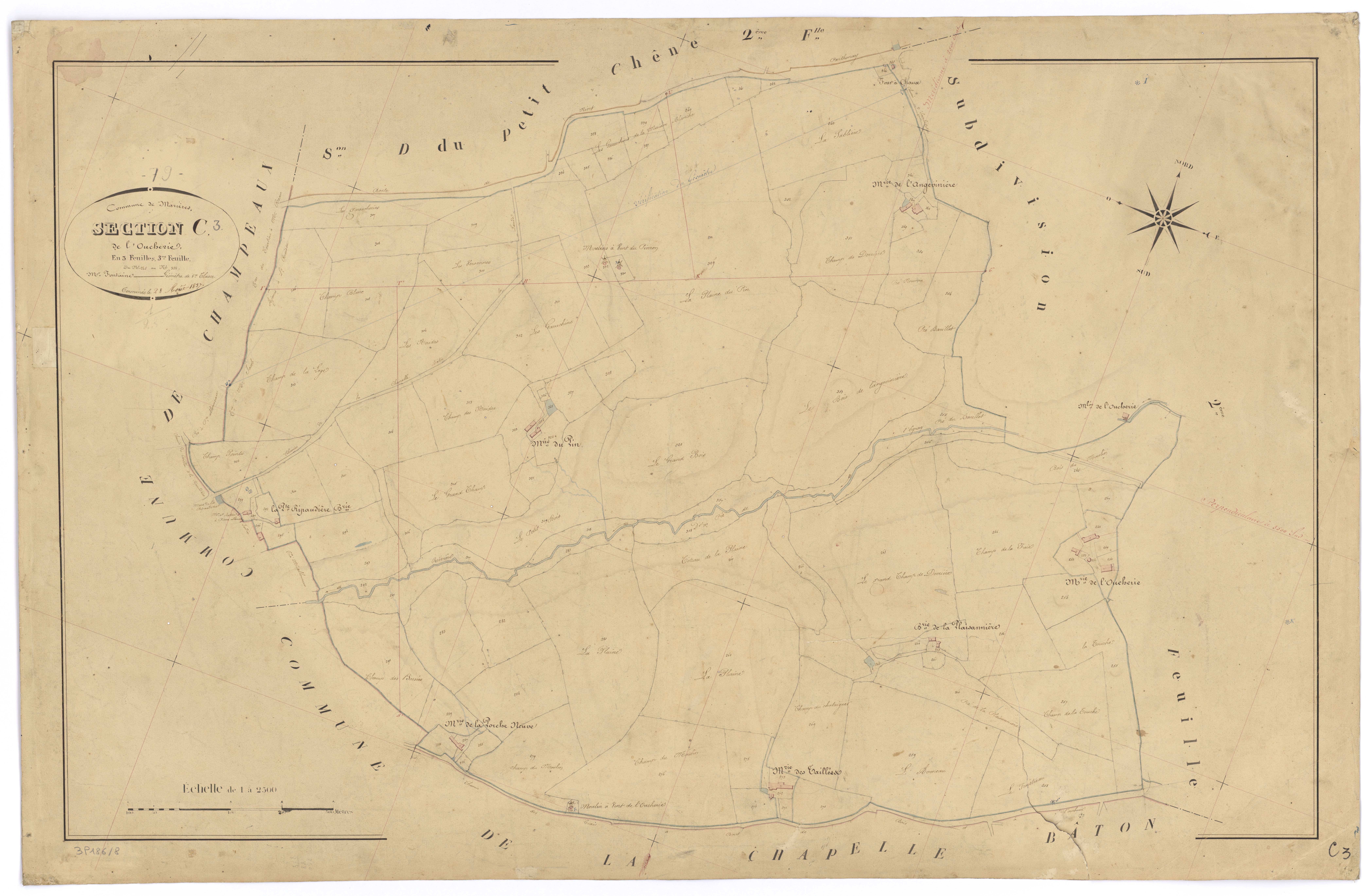 Mazières-en-Gâtine - FRAD079_CADASTRE_NAPOLEONIEN Section C3 dite de l'Oucherie
