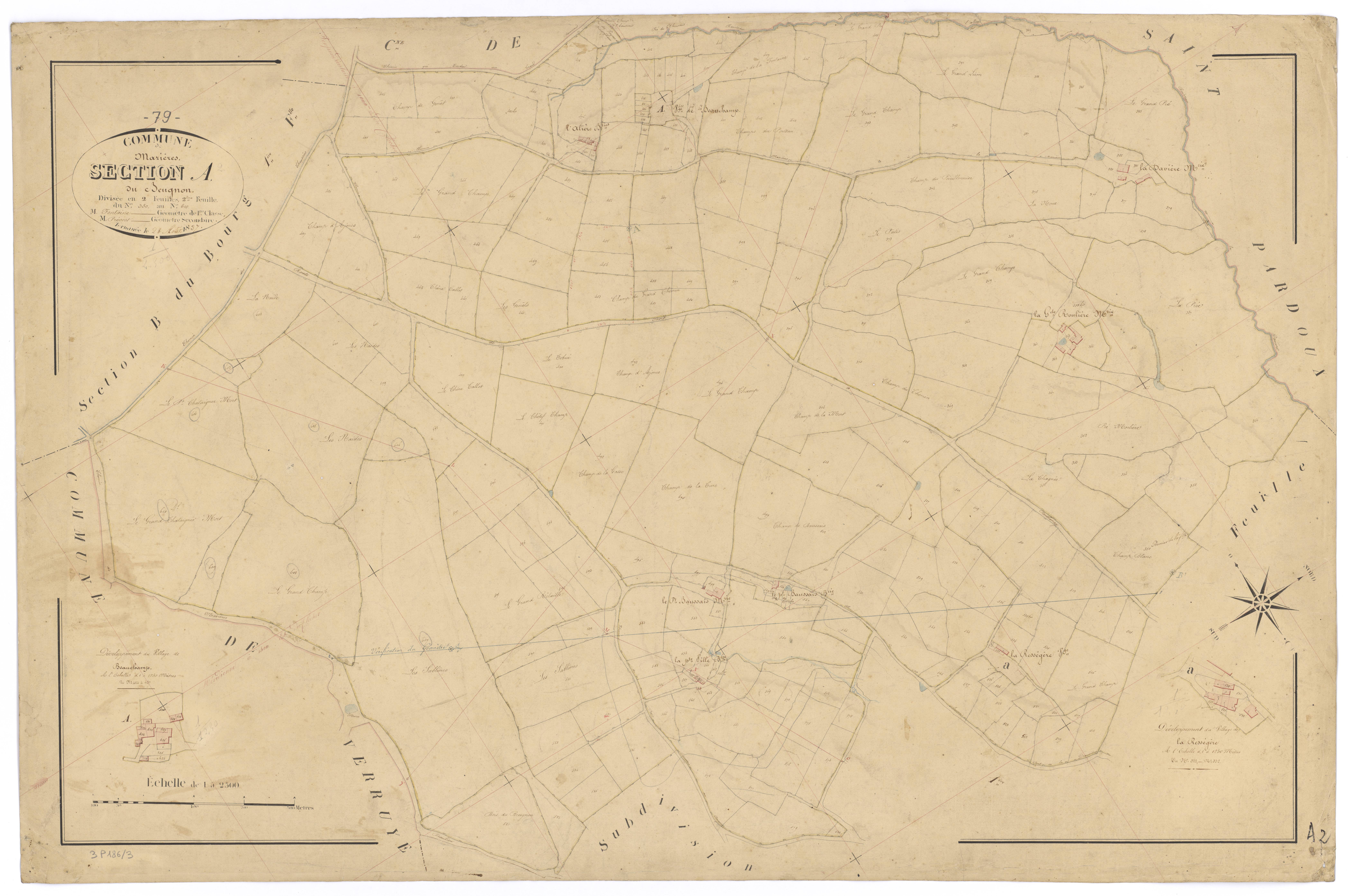 Mazières-en-Gâtine - FRAD079_CADASTRE_NAPOLEONIEN Section A2 dite du Beugnon