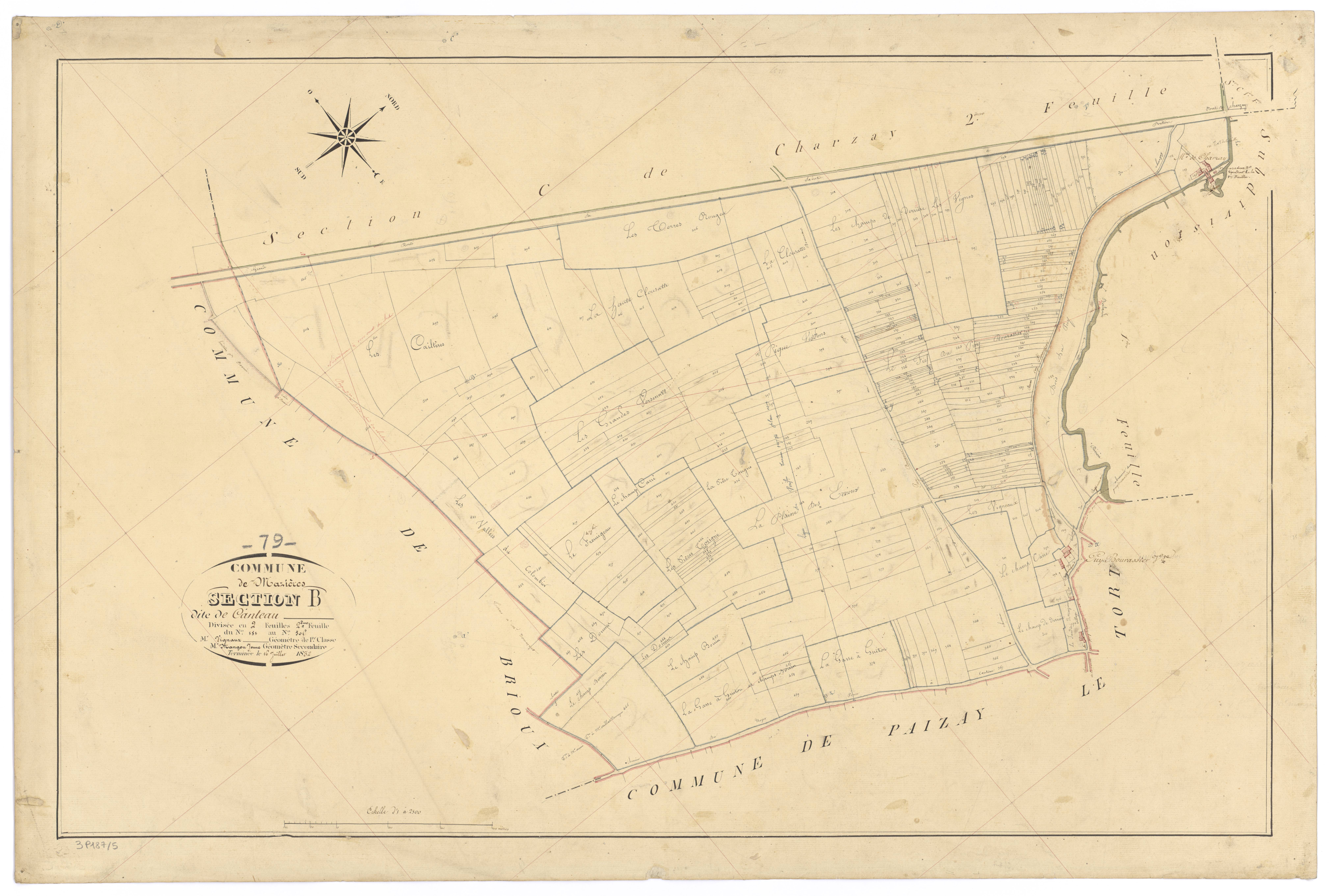 Mazières-sur-Béronne - FRAD079_CADASTRE_NAPOLEONIEN Section B2 dite de Canteau 