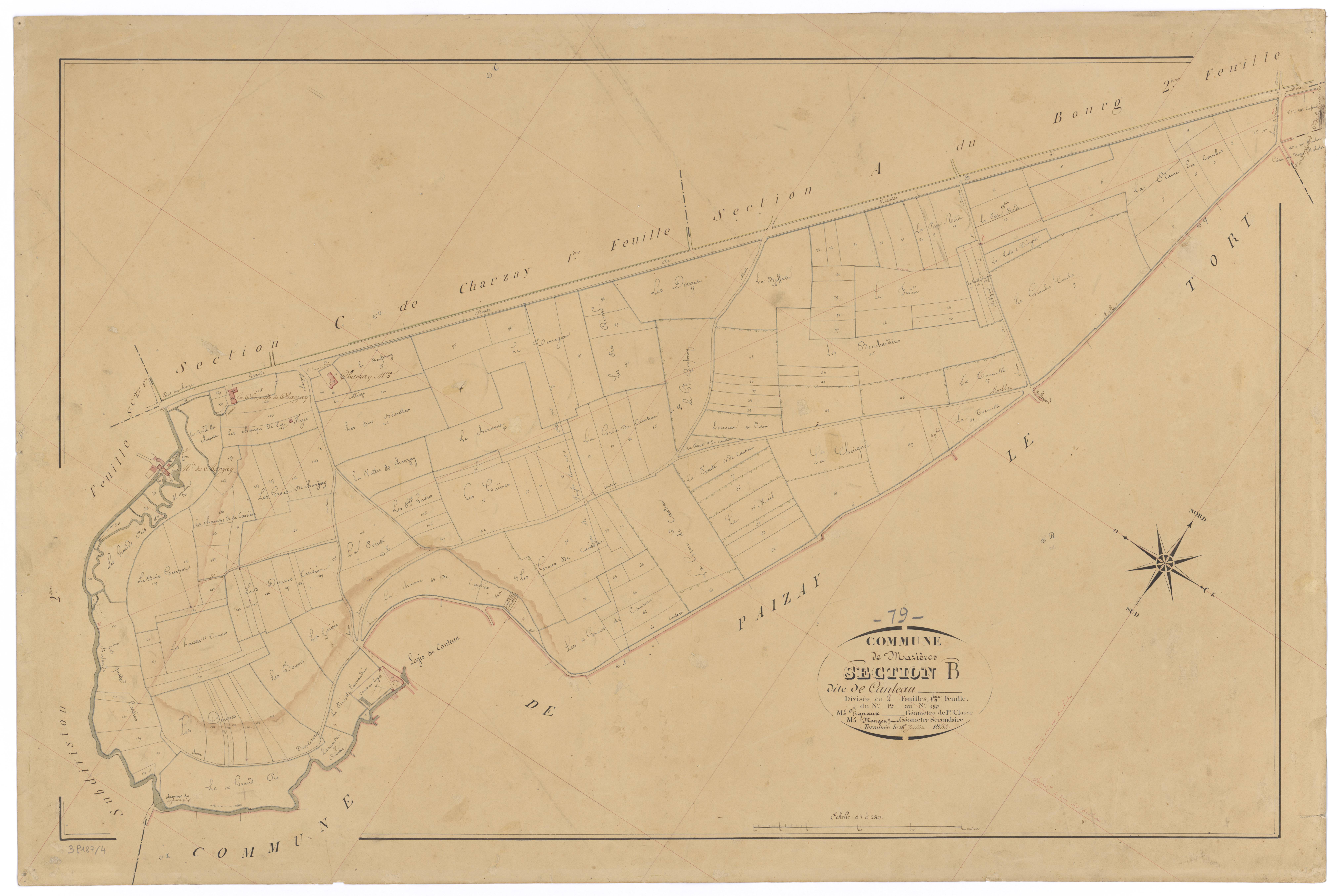 Mazières-sur-Béronne - FRAD079_CADASTRE_NAPOLEONIEN Section B1 dite de Canteau 
