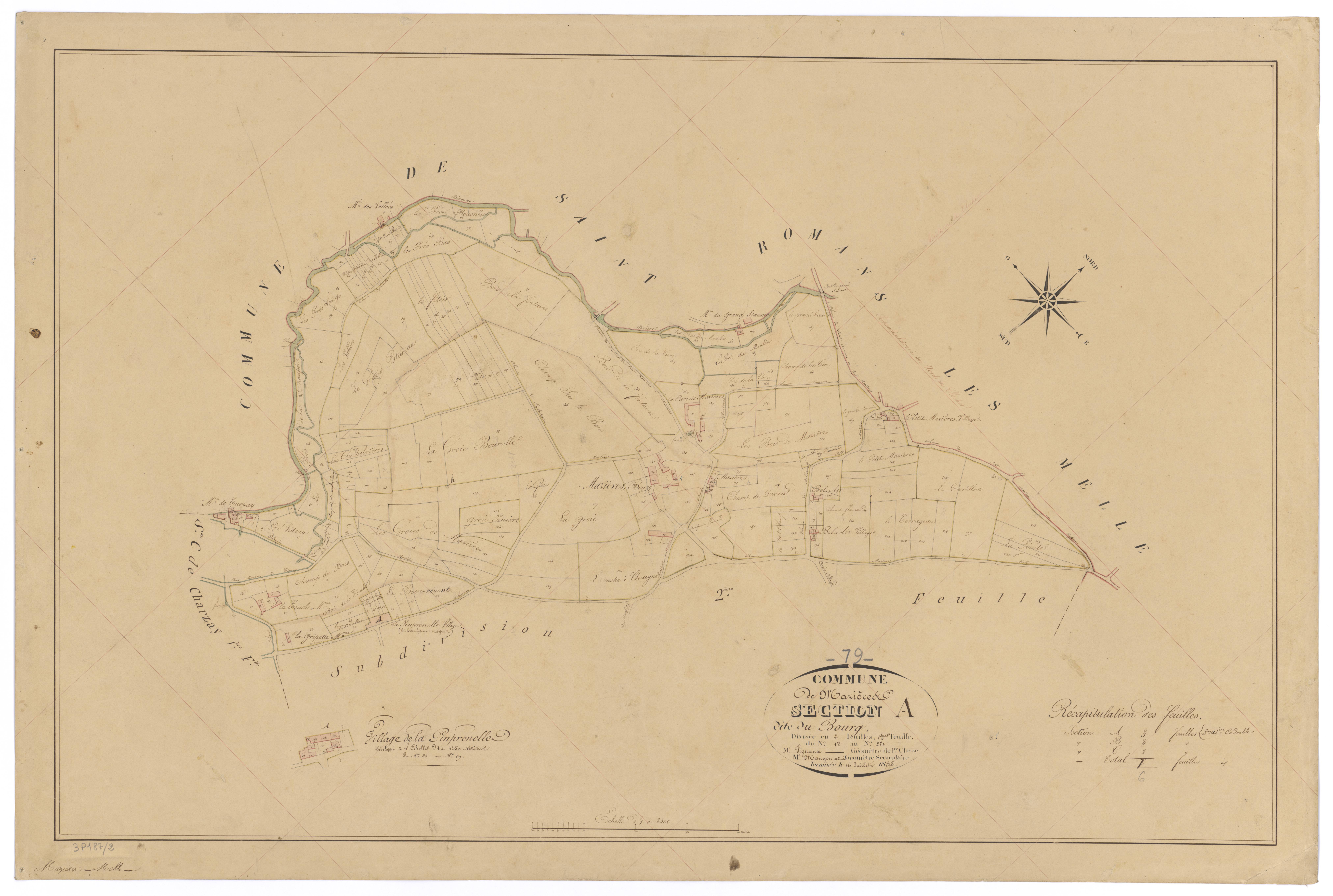Mazières-sur-Béronne - FRAD079_CADASTRE_NAPOLEONIEN Section A1 dite du Bourg 