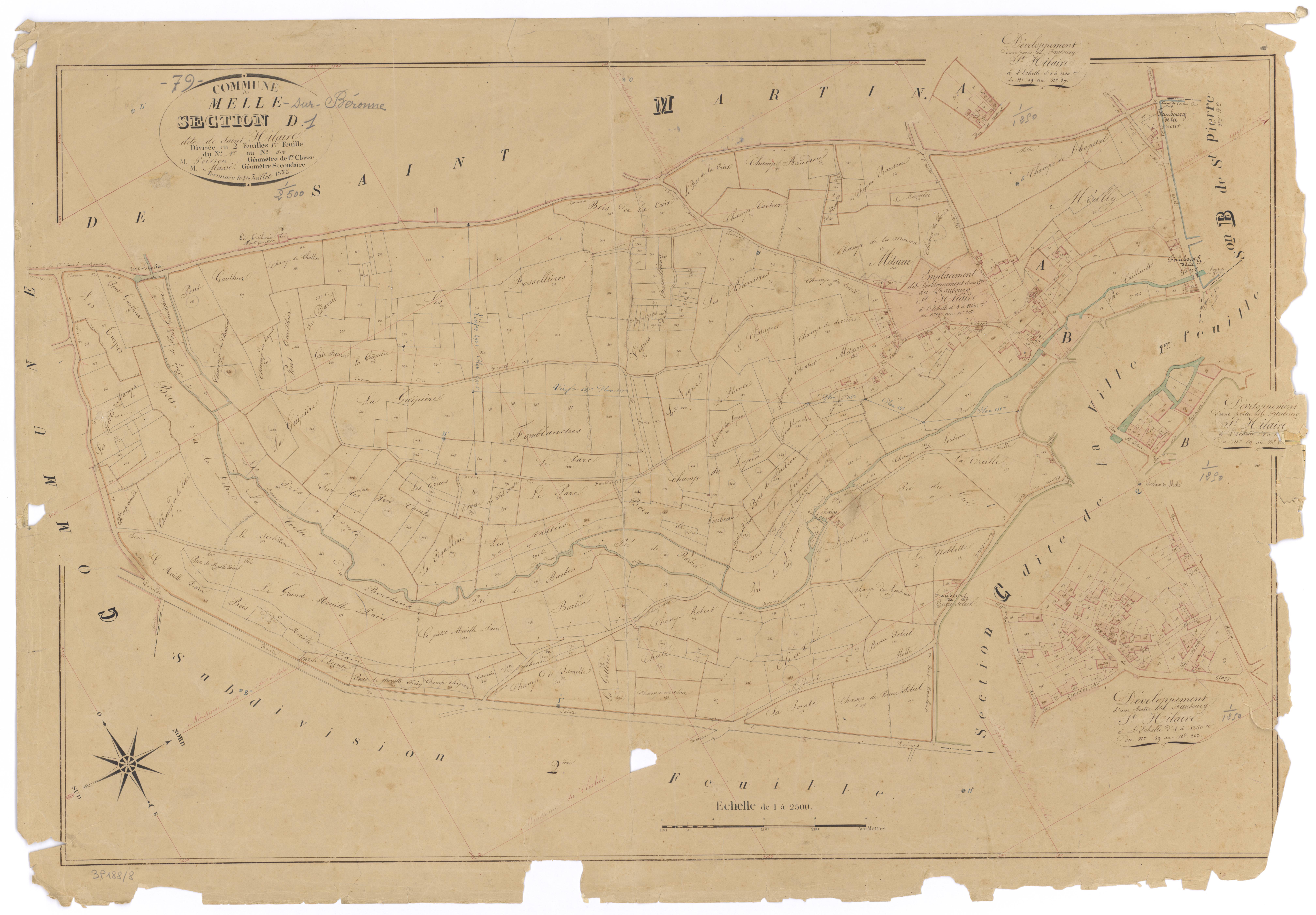 Mellé - FRAD079_CADASTRE_NAPOLEONIEN Section D1 dite de Saint Hilaire 