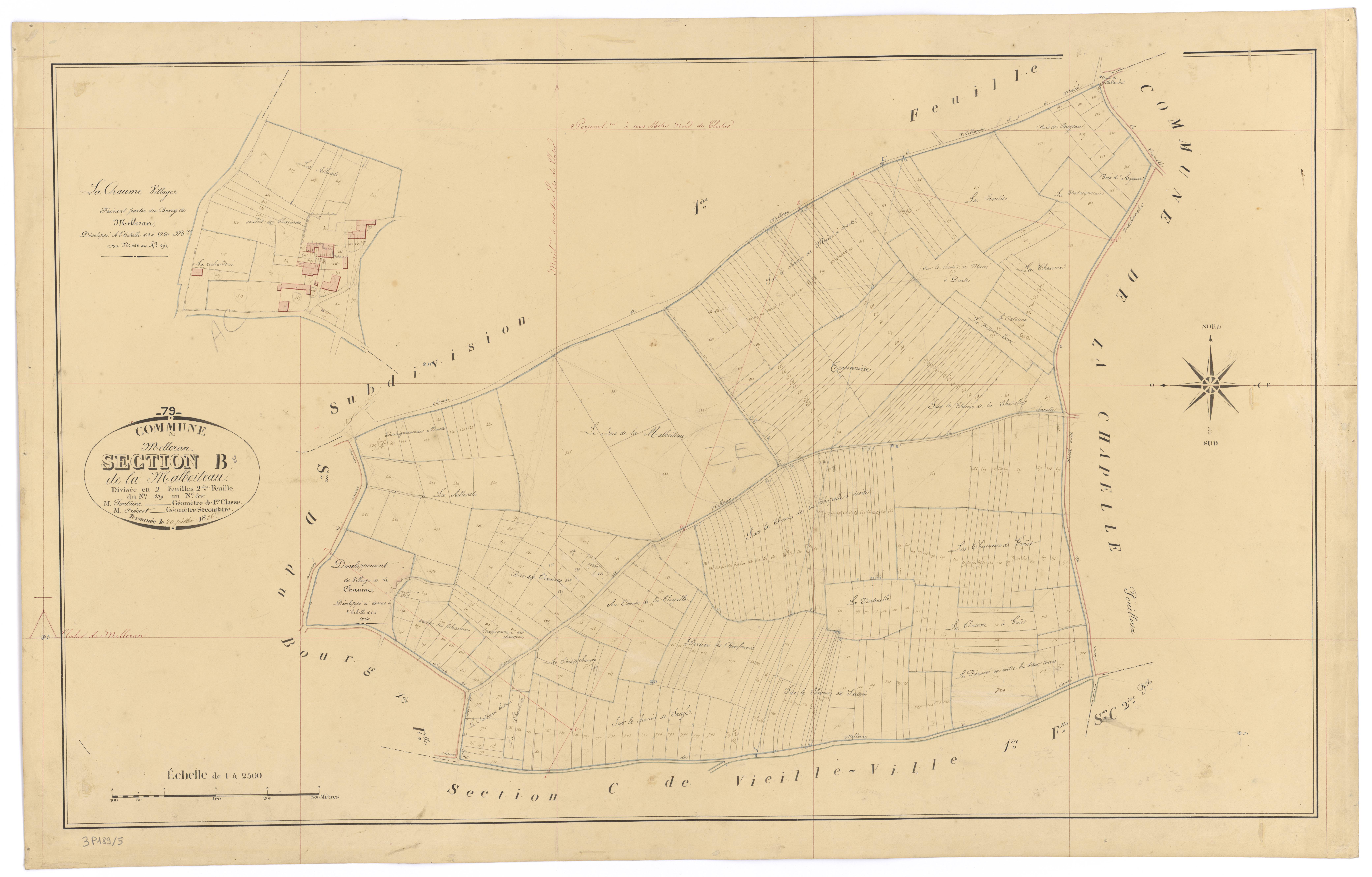 Melleran - FRAD079_CADASTRE_NAPOLEONIEN Section B2 dite de la Malboiteau 