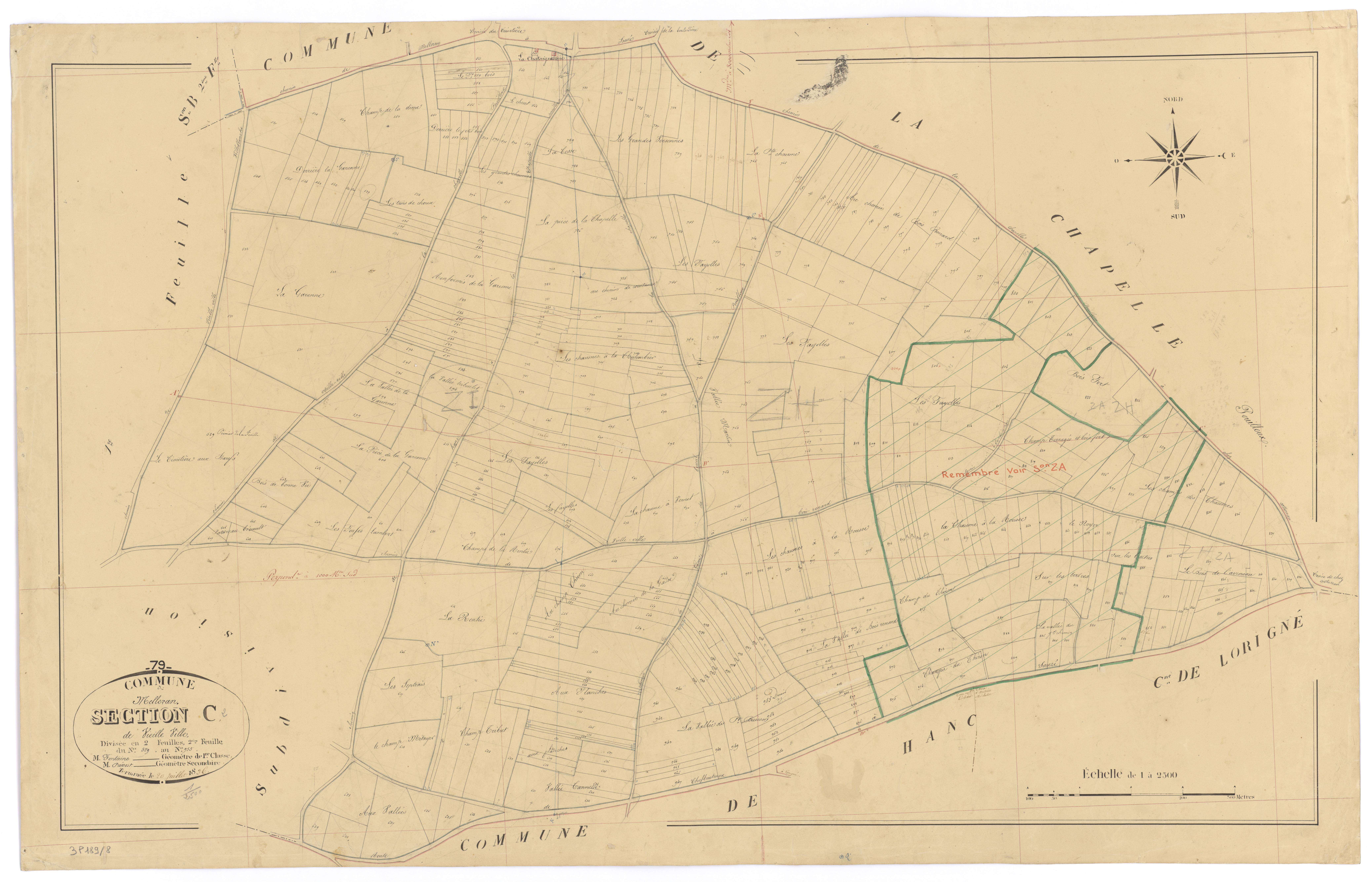Melleran - FRAD079_CADASTRE_NAPOLEONIEN Section C2 dite de Vieille Ville 