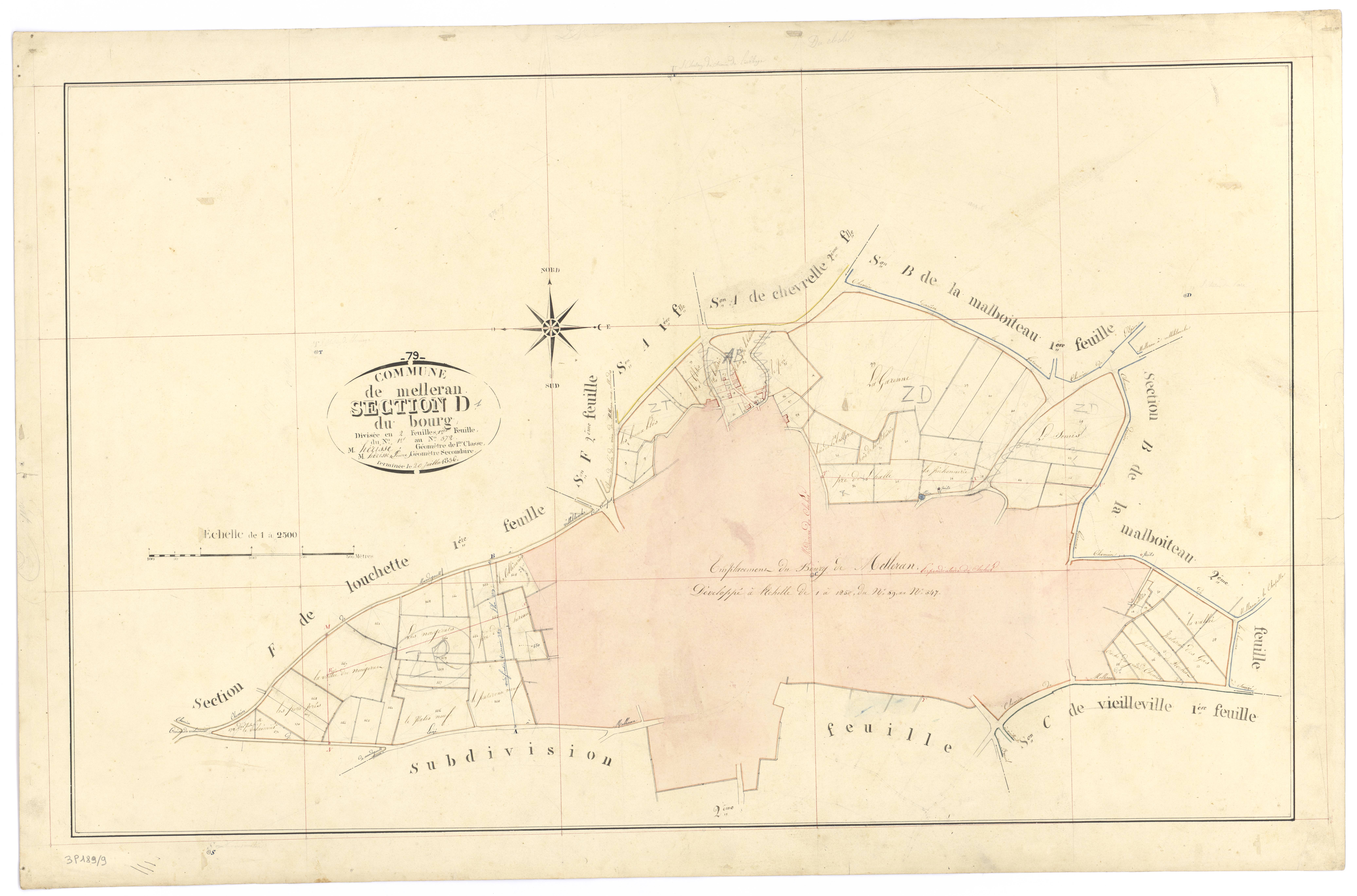 Melleran - FRAD079_CADASTRE_NAPOLEONIEN Section D1 dite du Bourg 