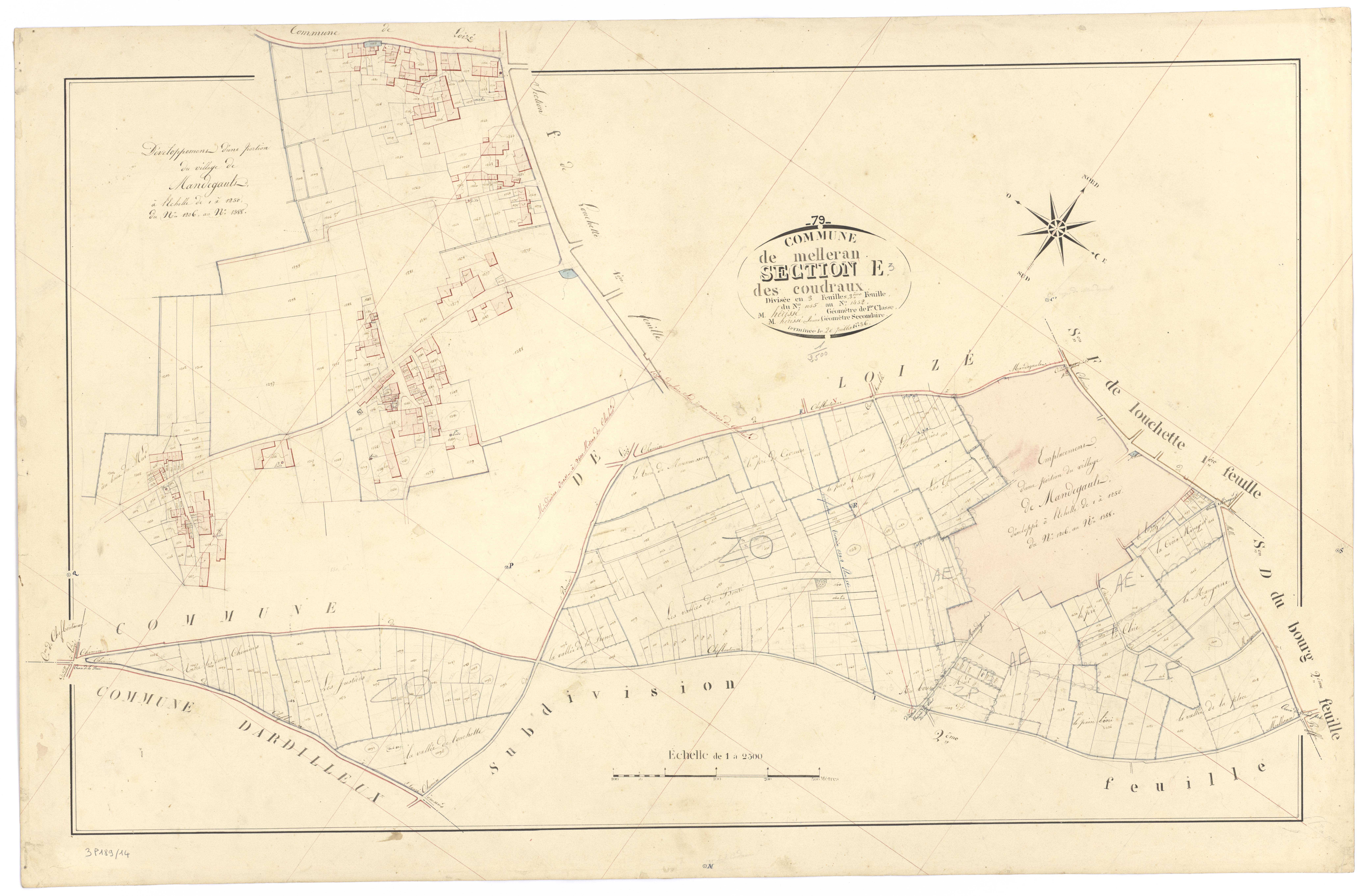 Melleran - FRAD079_CADASTRE_NAPOLEONIEN Section E3 dite des Coudraux 