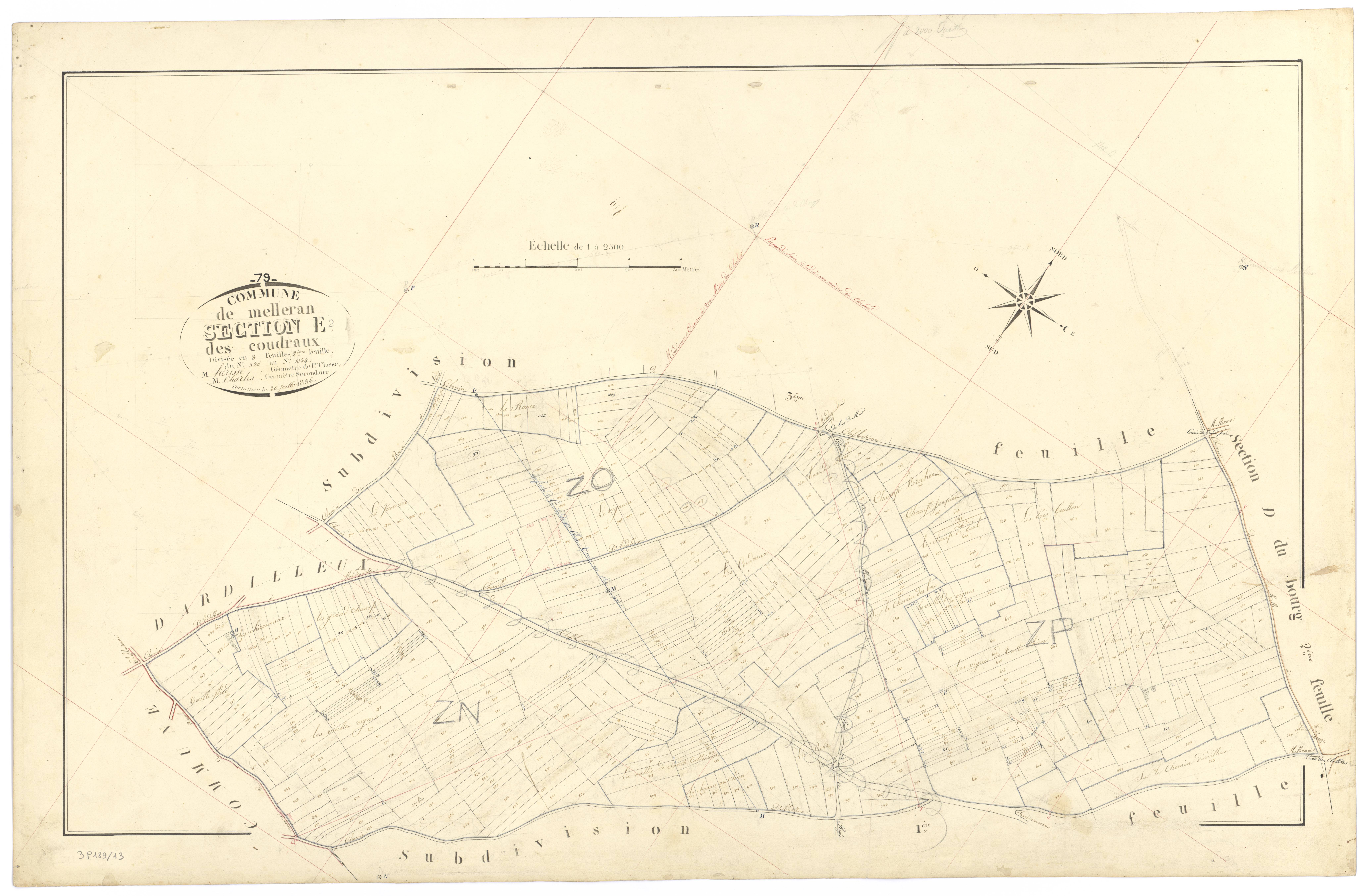 Melleran - FRAD079_CADASTRE_NAPOLEONIEN Section E2 dite des Coudraux 