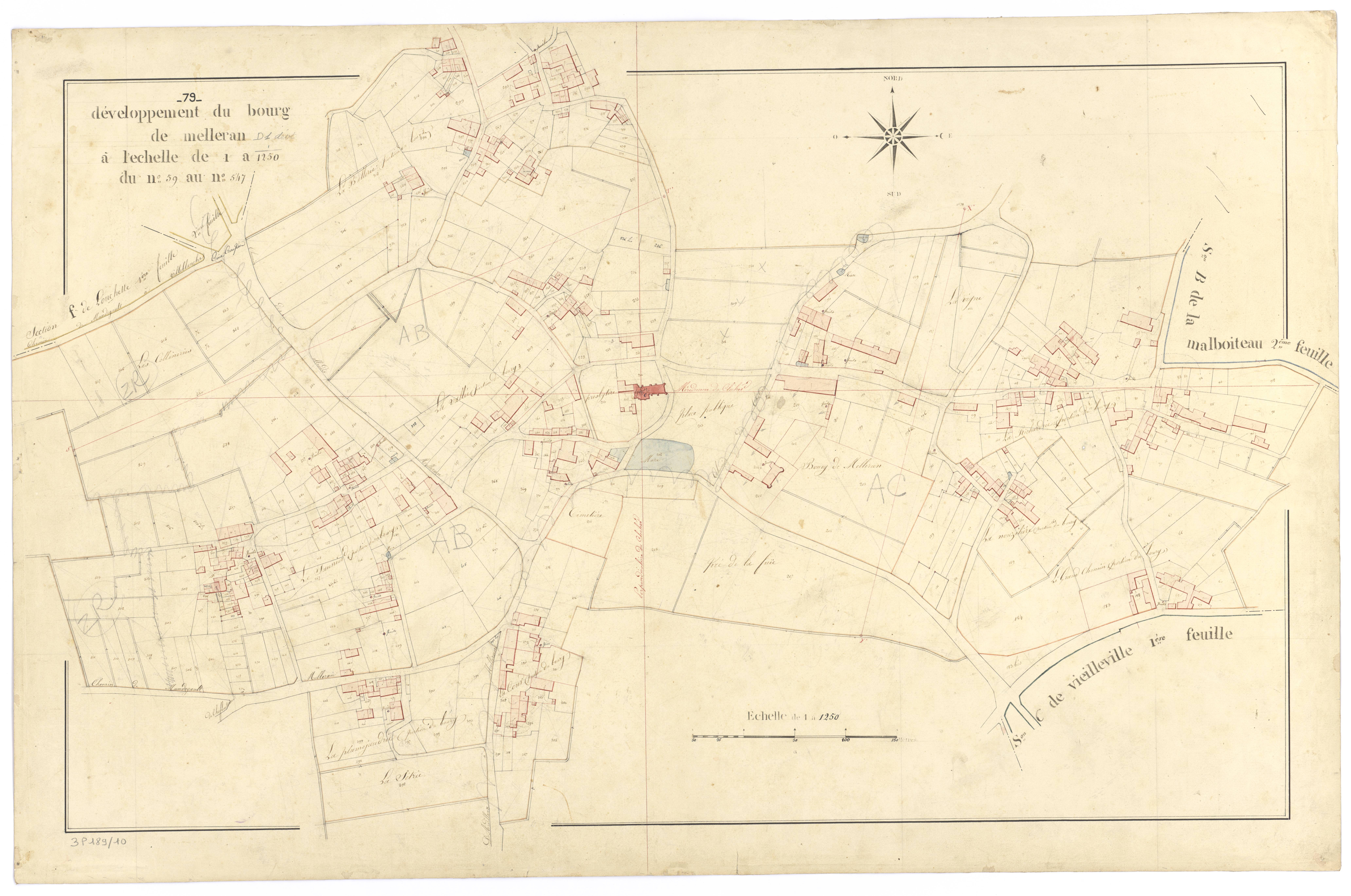 Melleran - FRAD079_CADASTRE_NAPOLEONIEN Développement de la section D1dite du Bourg 