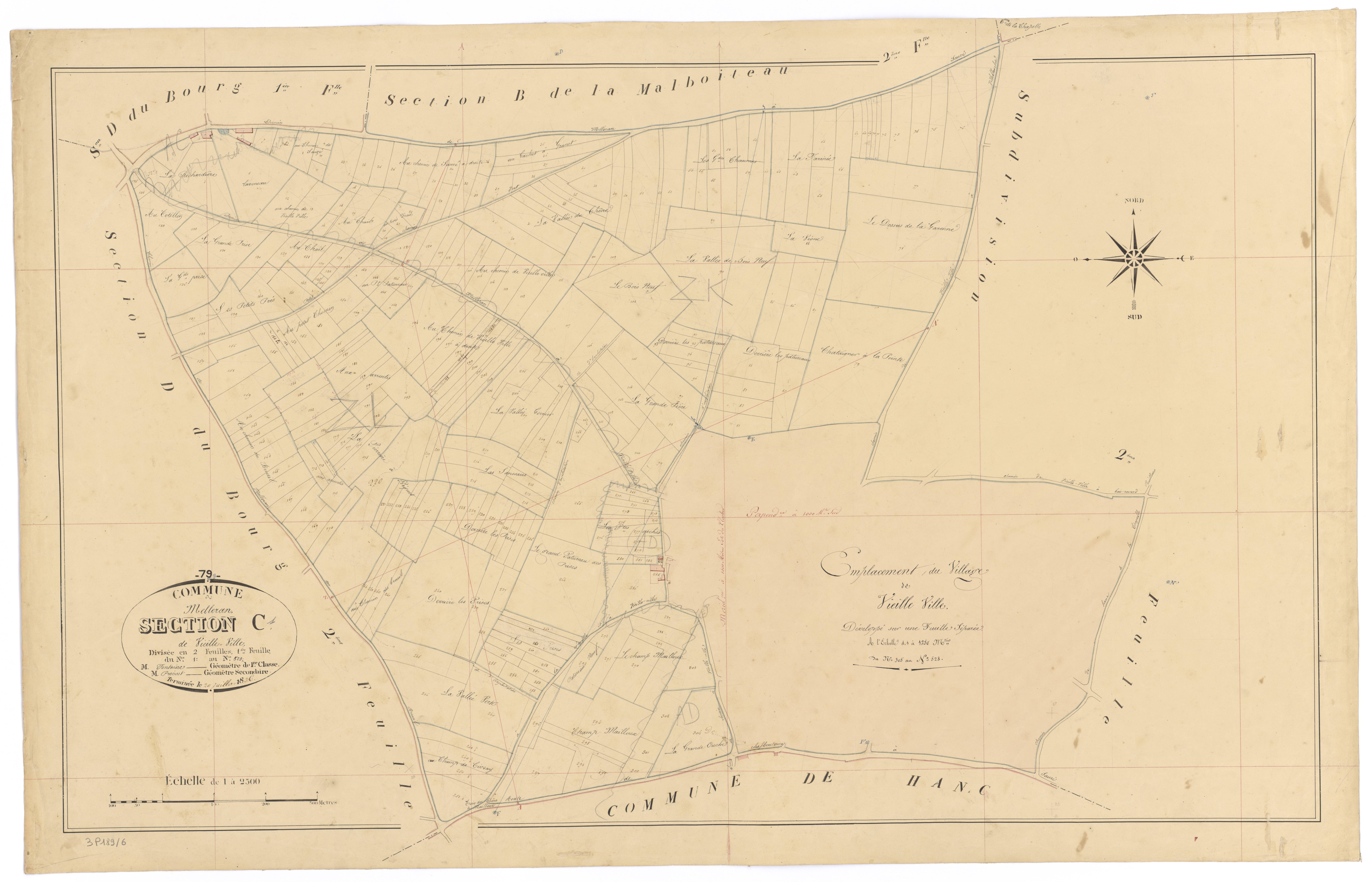 Melleran - FRAD079_CADASTRE_NAPOLEONIEN Section C1 dite de Vieille Ville 