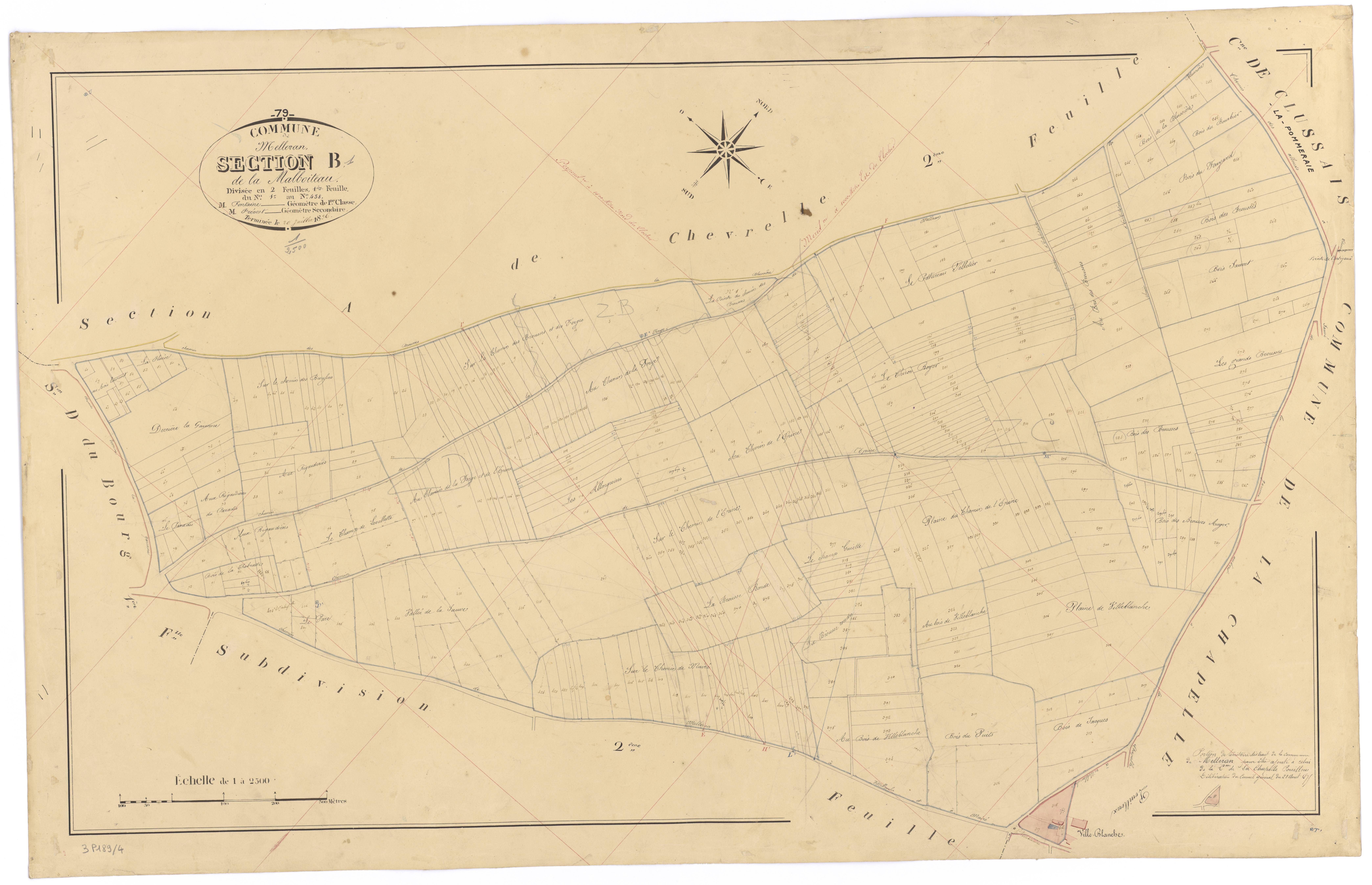 Melleran - FRAD079_CADASTRE_NAPOLEONIEN Section B1 dite de la Malboiteau 