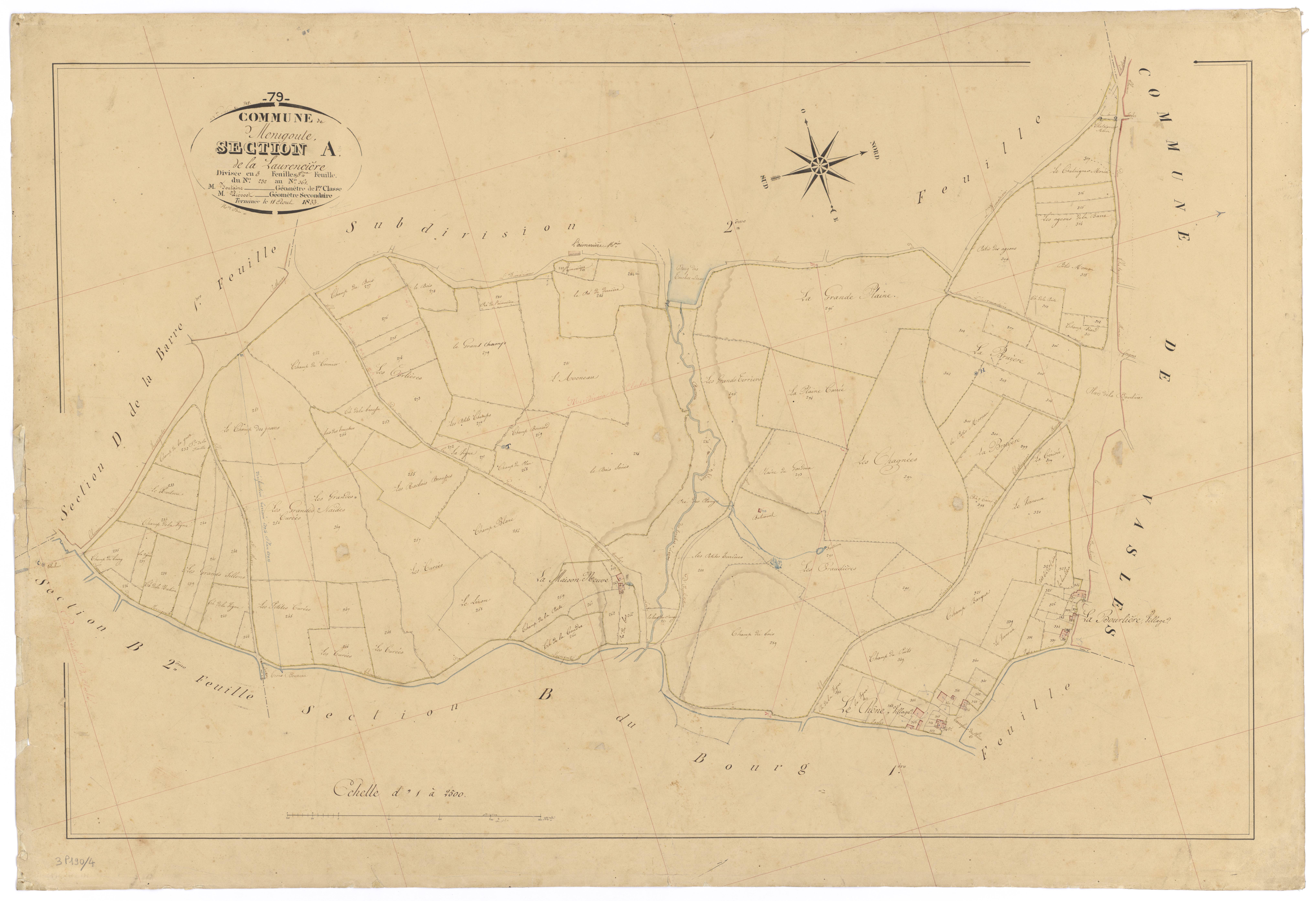 Ménigoute - FRAD079_CADASTRE_NAPOLEONIEN Section A3 dite de la Laurencière 