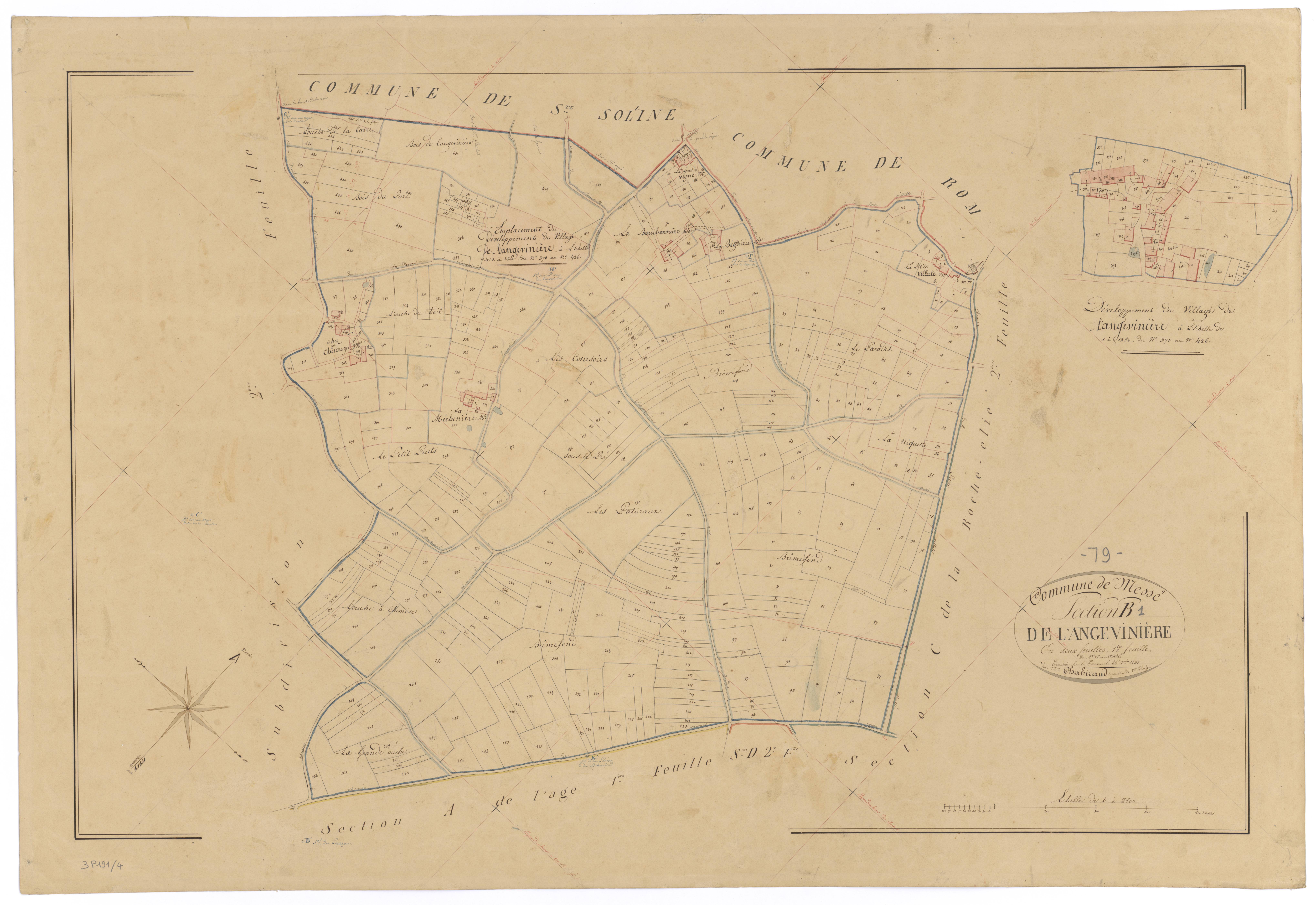 Messé - FRAD079_CADASTRE_NAPOLEONIEN Section B1 dite de l'Angevinière 