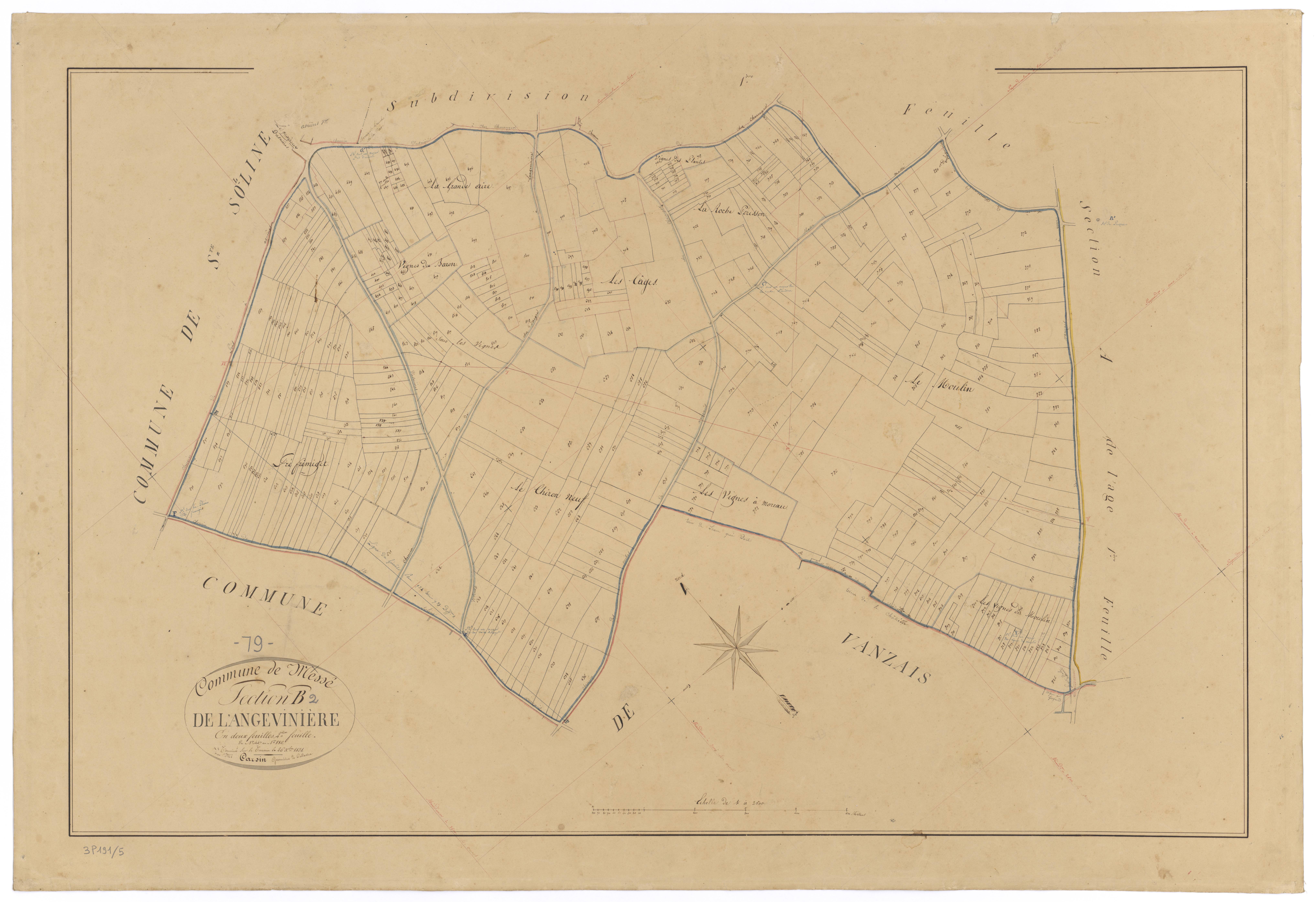 Messé - FRAD079_CADASTRE_NAPOLEONIEN Section B2 dite de l'Angevinière 