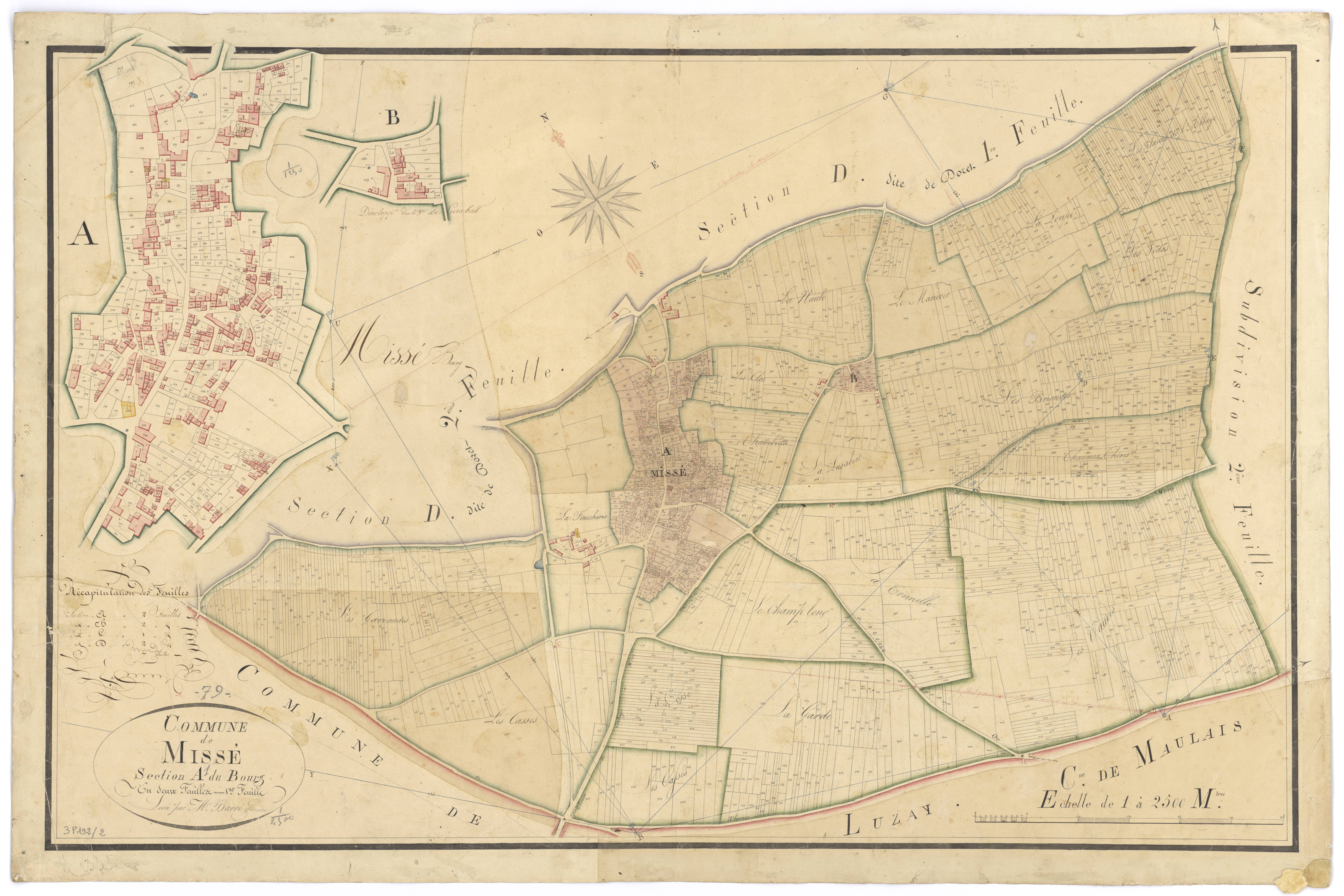 Missé - FRAD079_CADASTRE_NAPOLEONIEN Section A1 dite du Bourg 