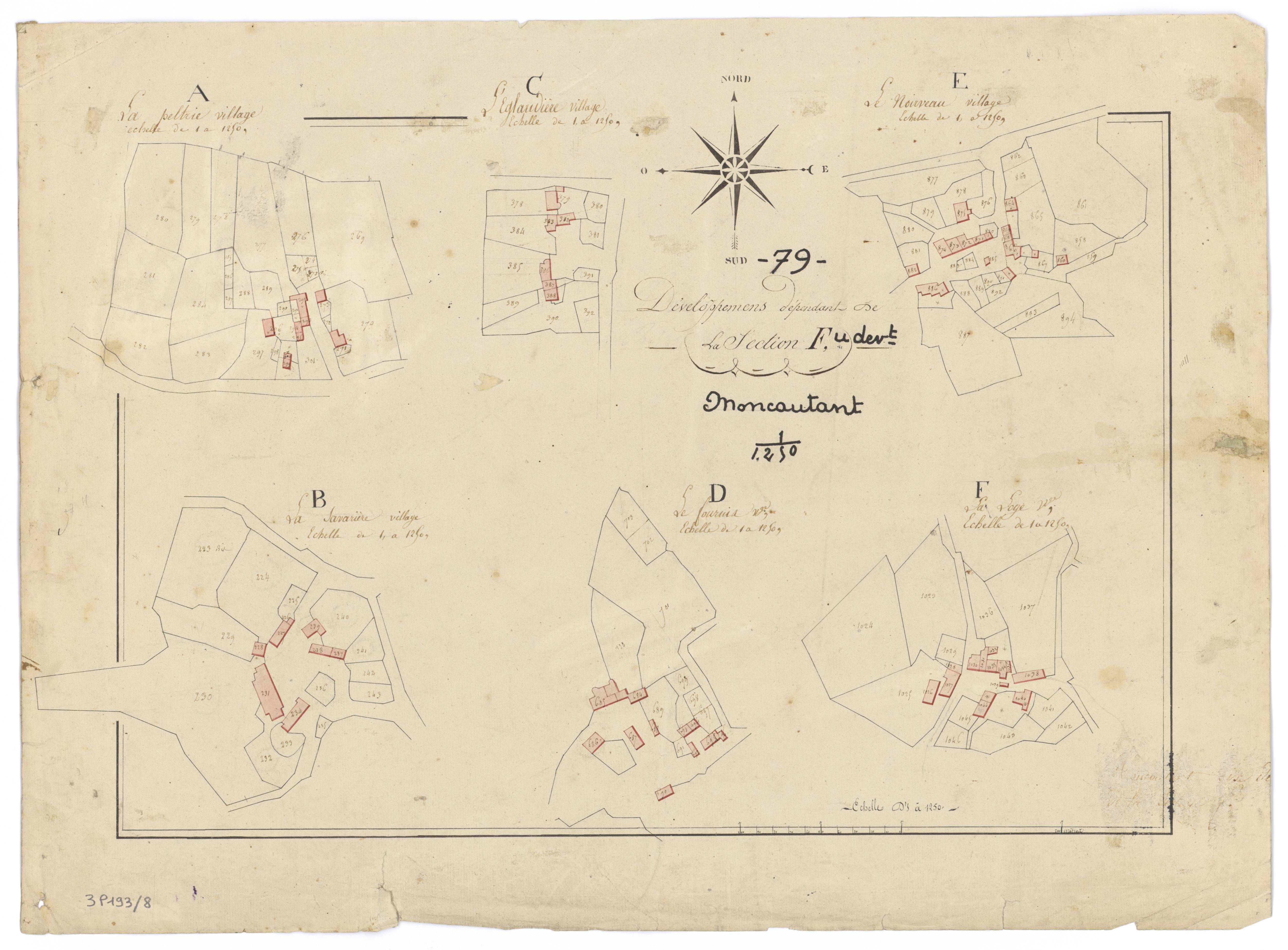Moncoutant - FRAD079_CADASTRE_NAPOLEONIEN Développement de la section F