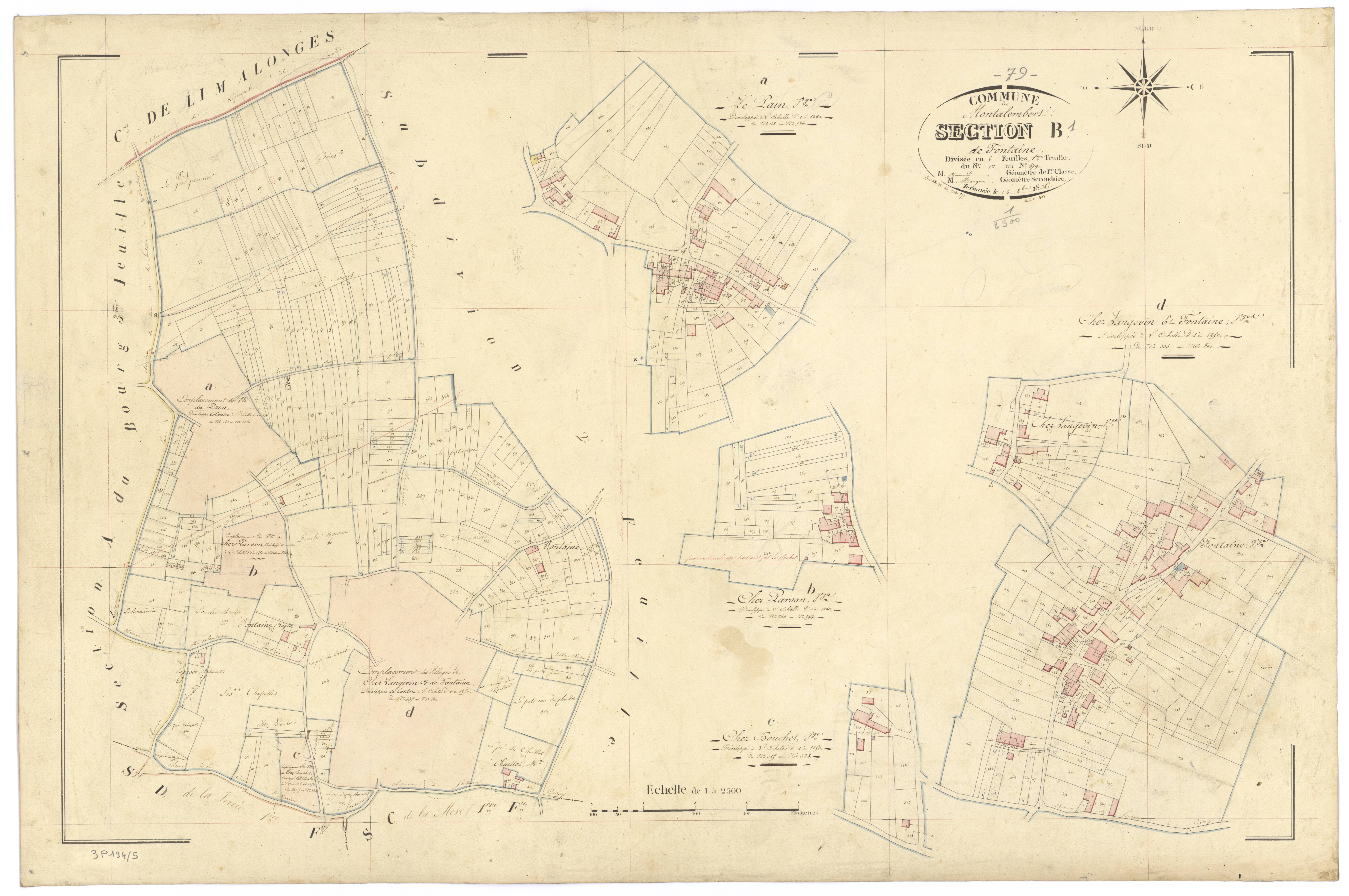 Montalembert - FRAD079_CADASTRE_NAPOLEONIEN Section B1 dite de Fontaine 