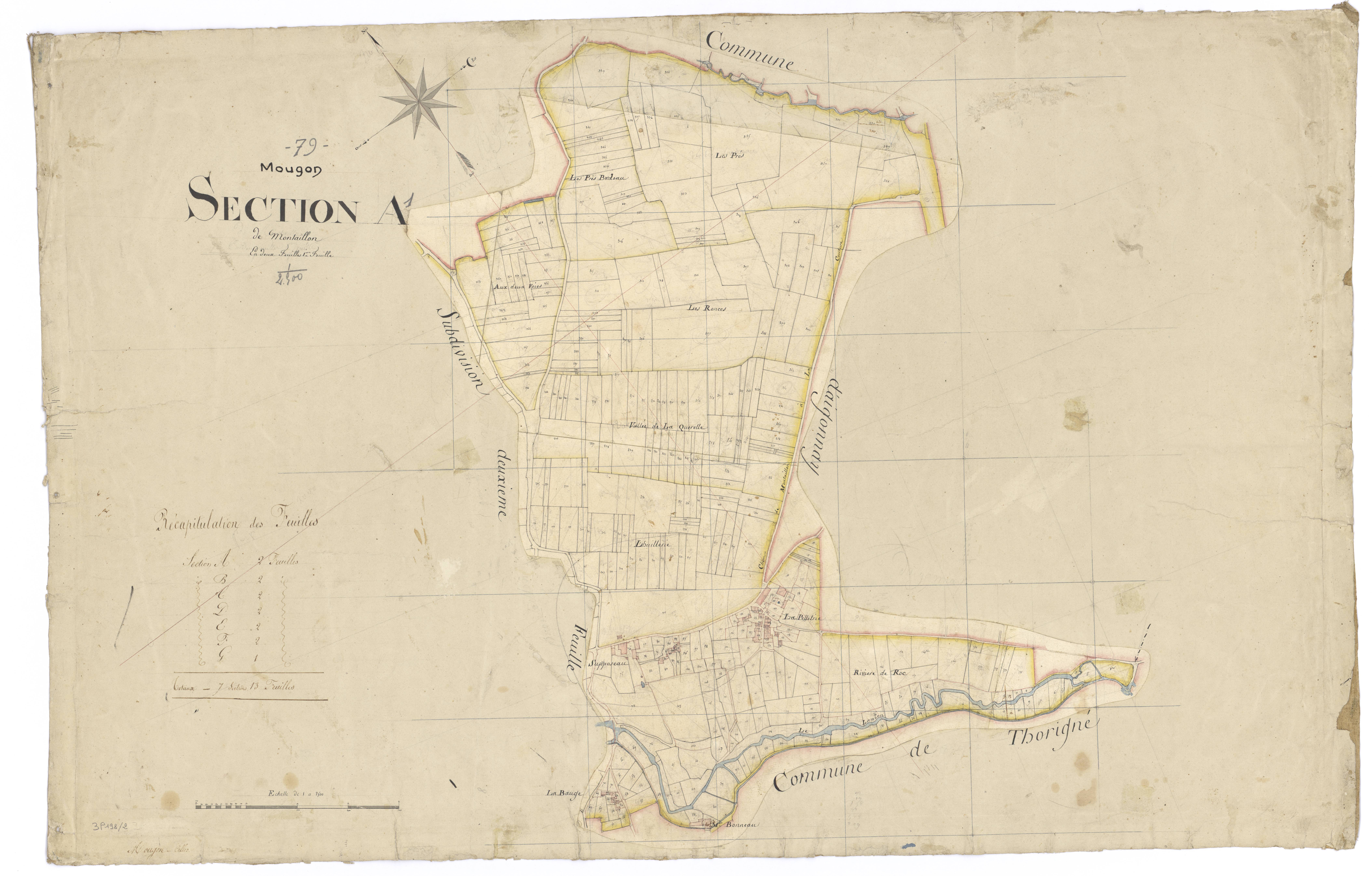 Mougon - FRAD079_CADASTRE_NAPOLEONIEN Section A1 dite de Montaillon 