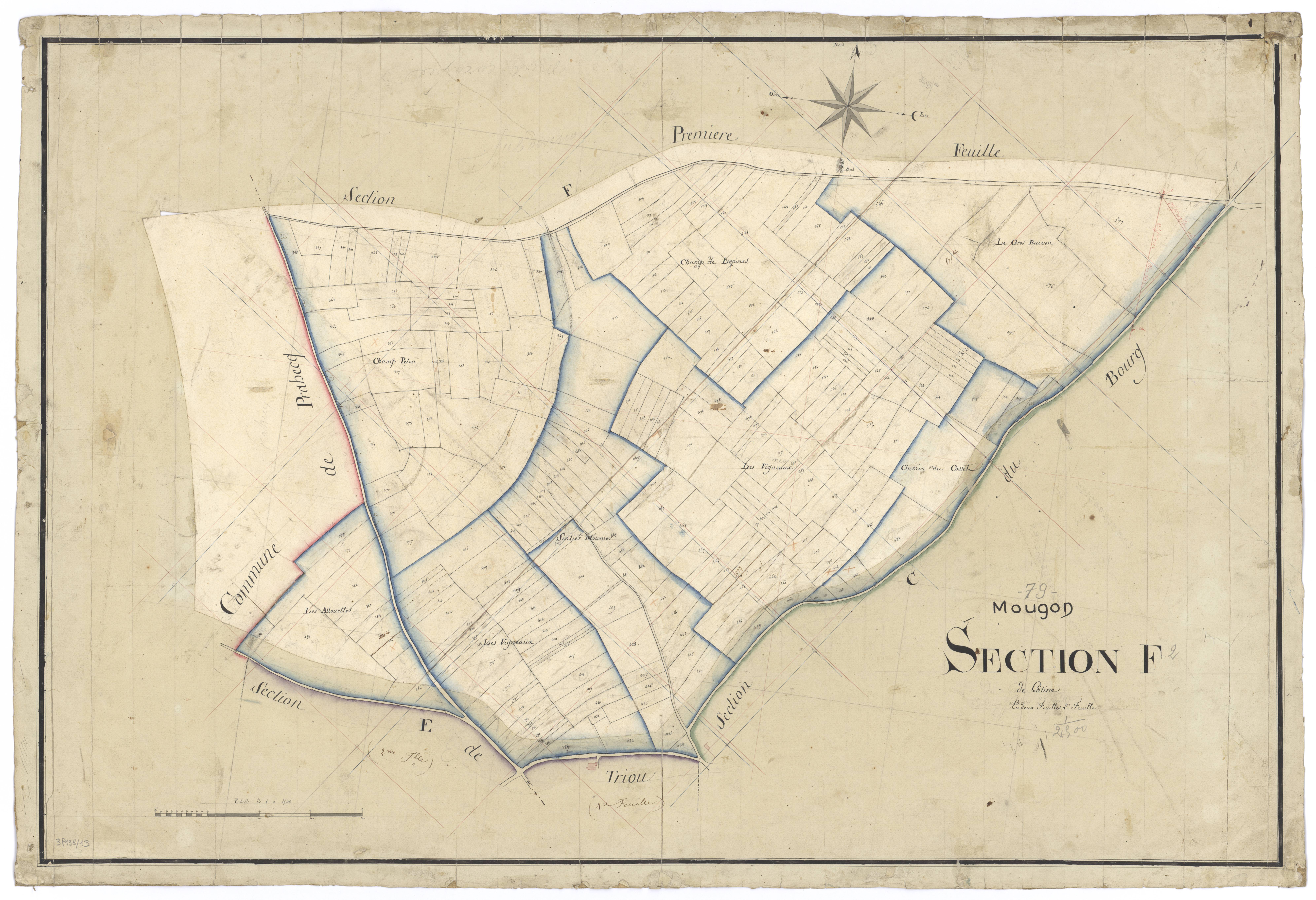 Mougon - FRAD079_CADASTRE_NAPOLEONIEN Section F2 dite de Gatine 