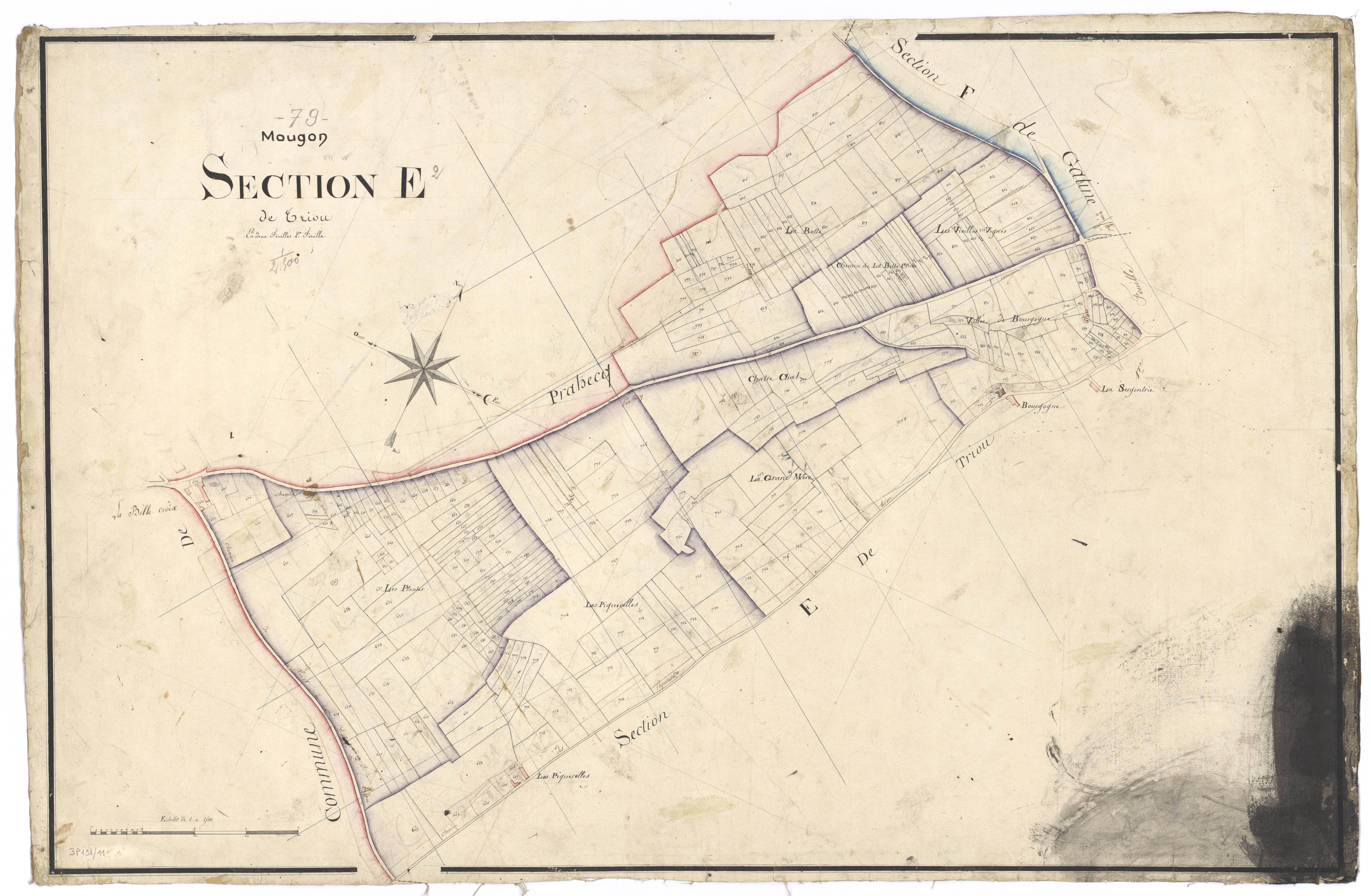 Mougon - FRAD079_CADASTRE_NAPOLEONIEN Section E2 dite de Triou 