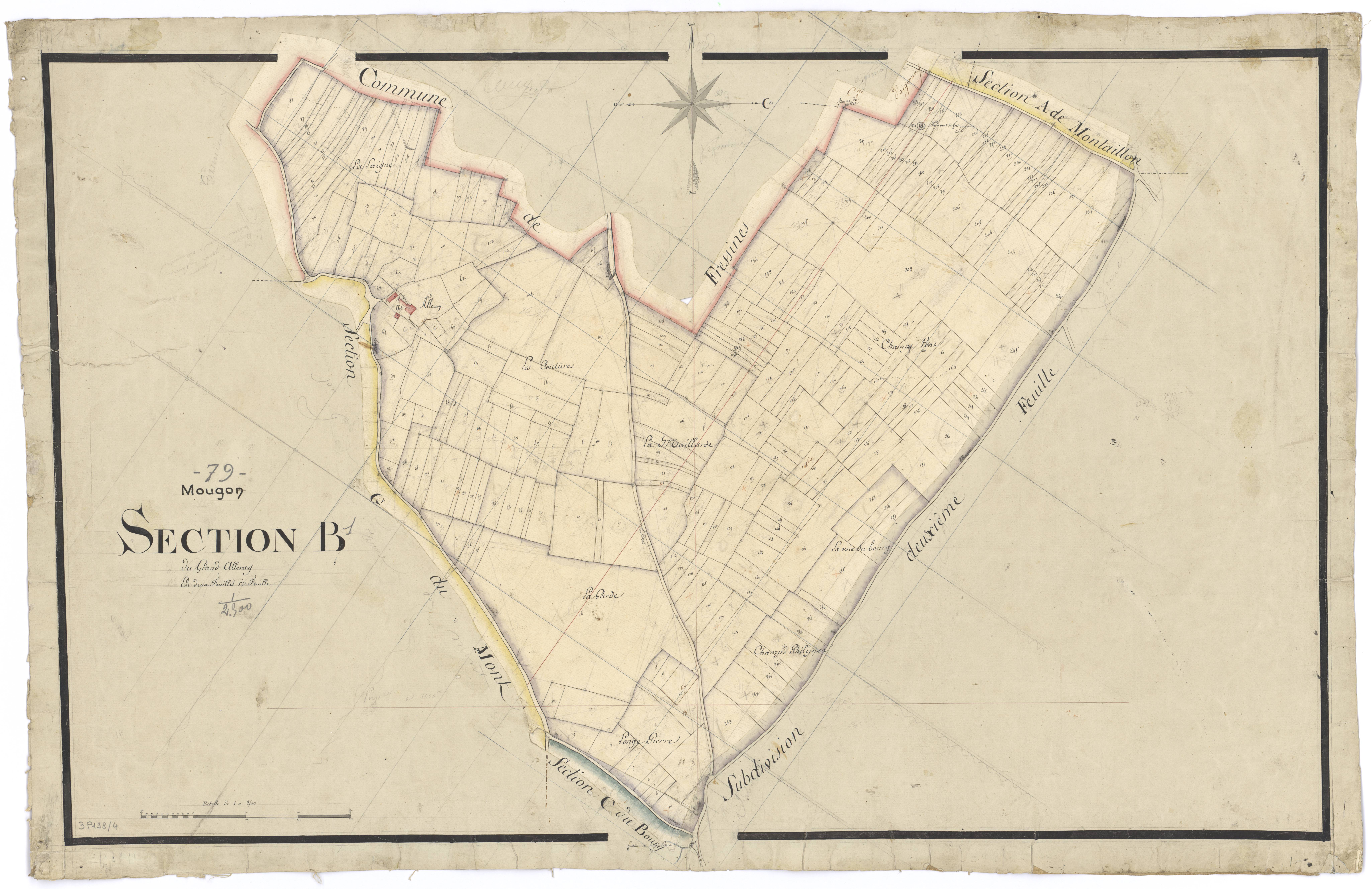 Mougon - FRAD079_CADASTRE_NAPOLEONIEN Section B1 dite du Grand Alleray 