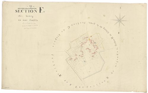 Moutiers-sous-Argenton - FRAD079_CADASTRE_NAPOLEONIEN Section F dite du Bourg 