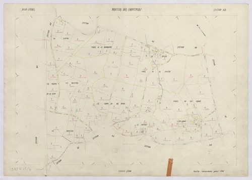 Moutiers-sous-Chantemerle - FRAD079_CADASTRE_RECENT Section AD 